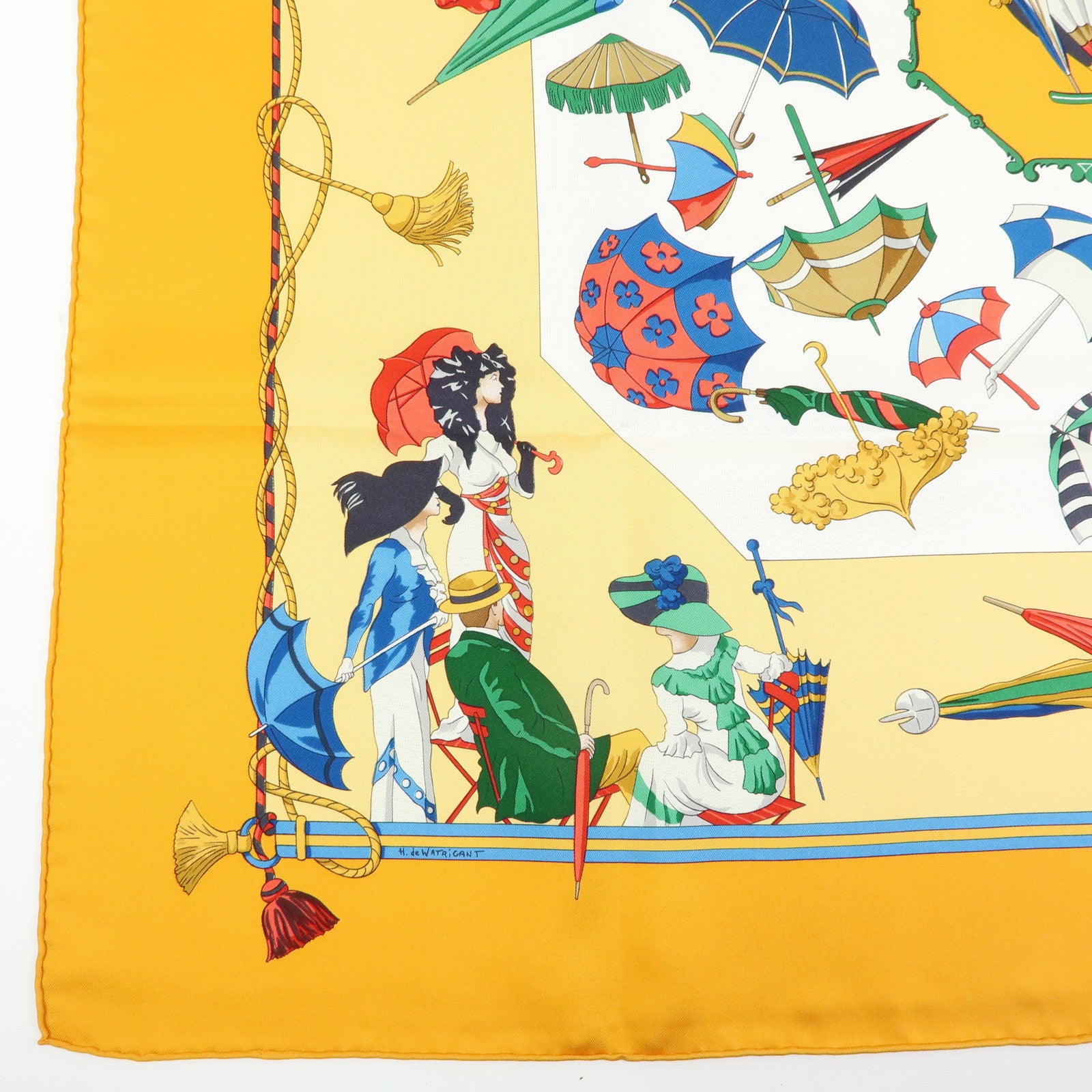 HERMES Carre 90 Silk 100% Scarf OMBRELLES ET PARAPLUIES