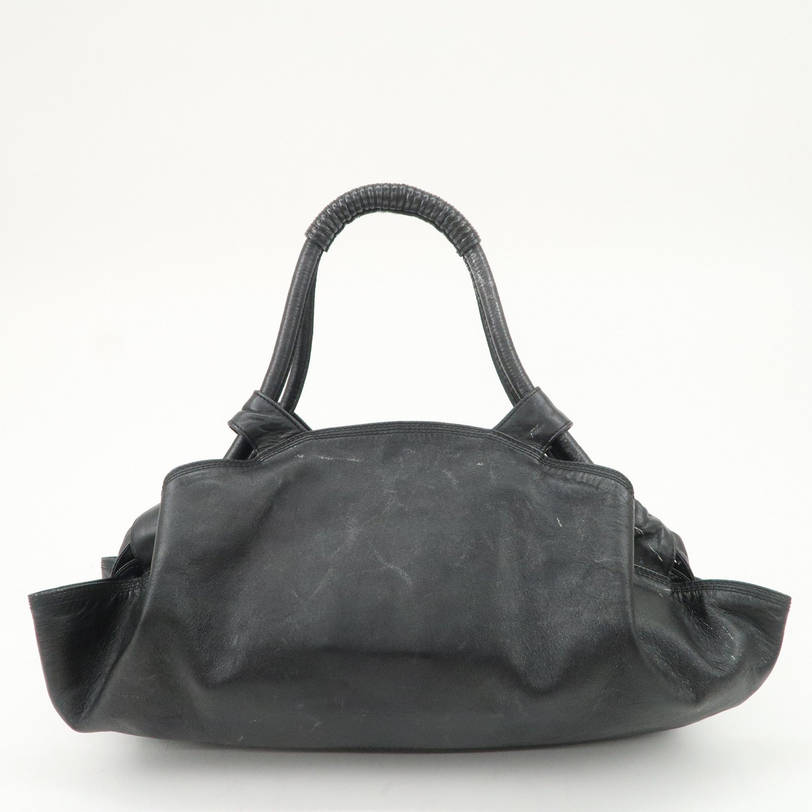 LOEWE Anagram Nappa Aire Leather Hand Bag Shoulder Bag Black