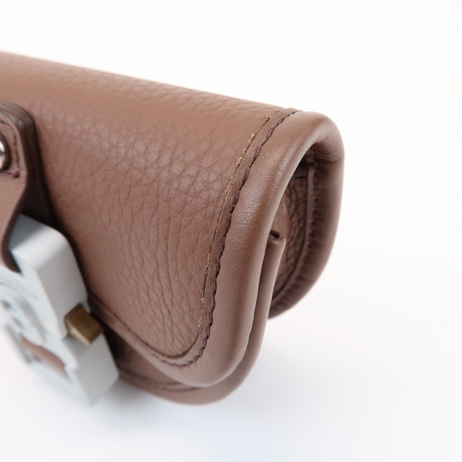 Christian Dior Leather Gallop Nano Pouch Coin Case Key Case Brown
