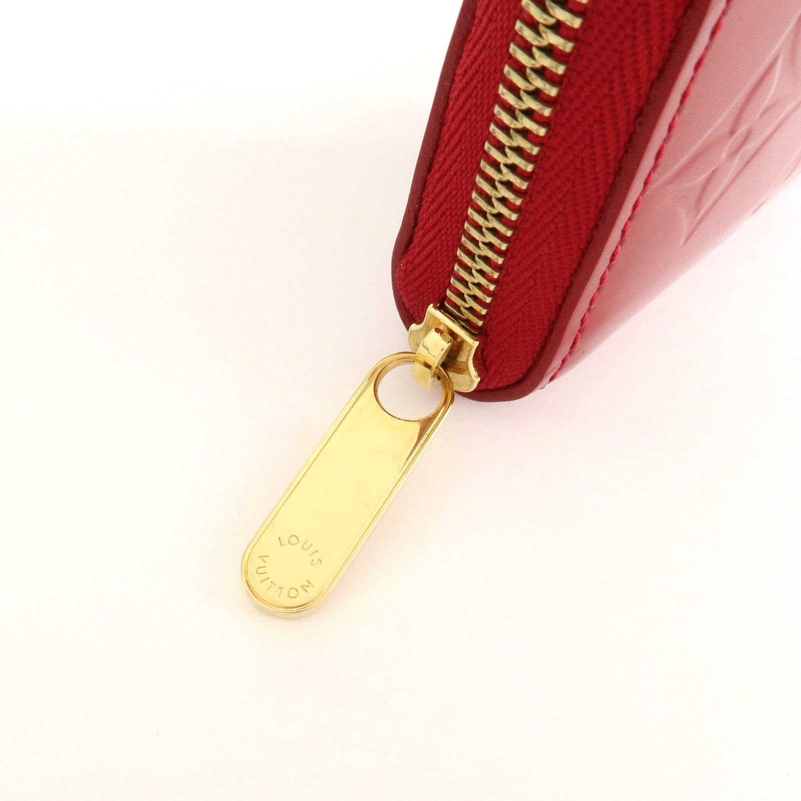 Louis Vuitton Monogram Vernis Leather Zippy Coin Purse Red M93608 Used