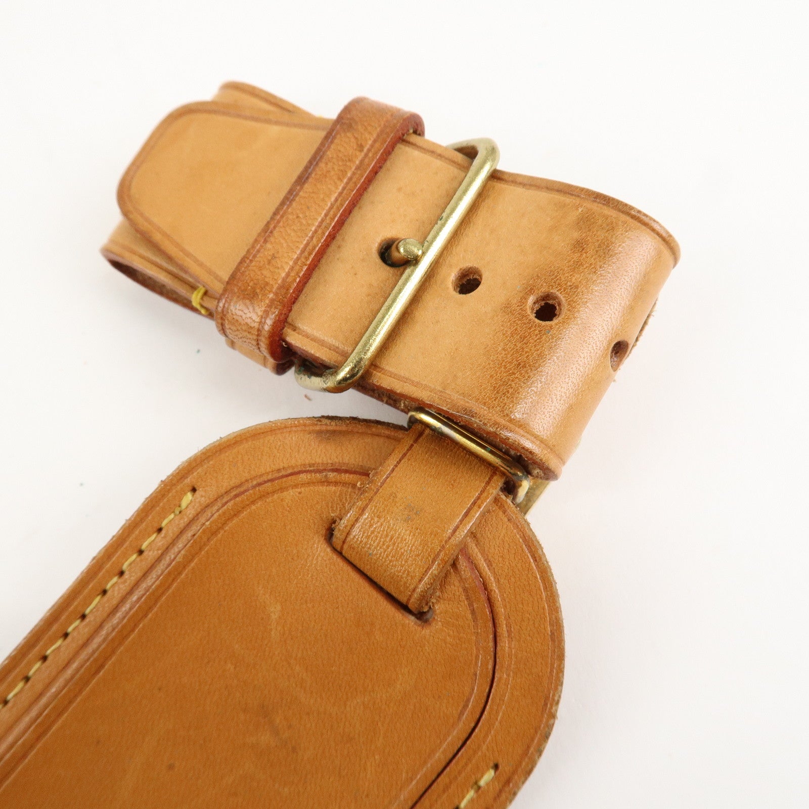 Louis Vuitton Set of 10 Leather Name Tag & Poignet Natural Used