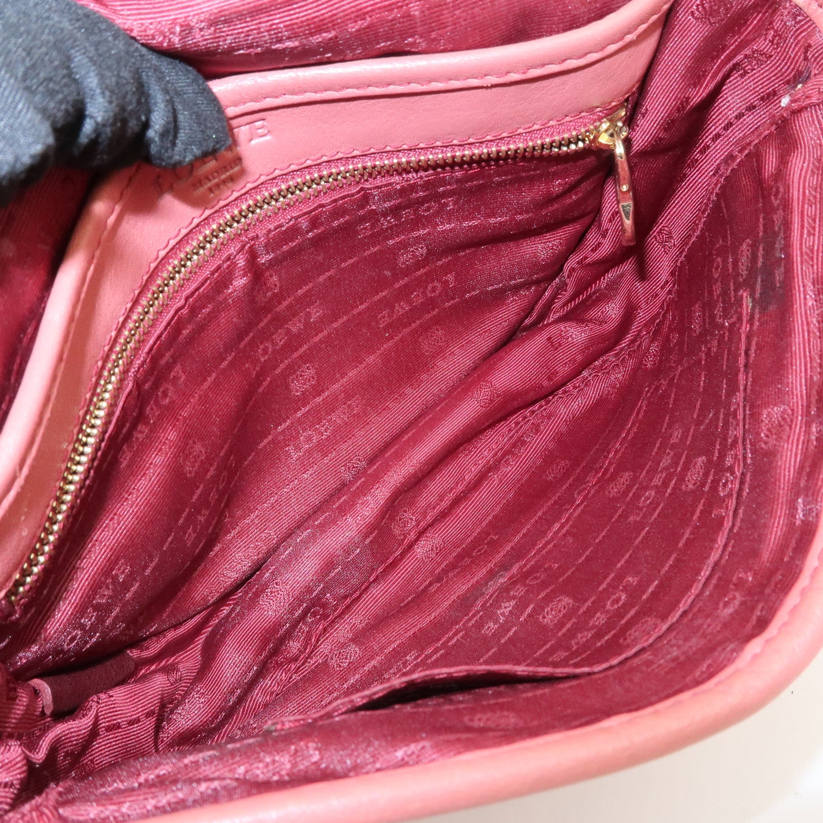 LOEWE Heritage Leather Shoulder Bag Crossbody Bag Pink
