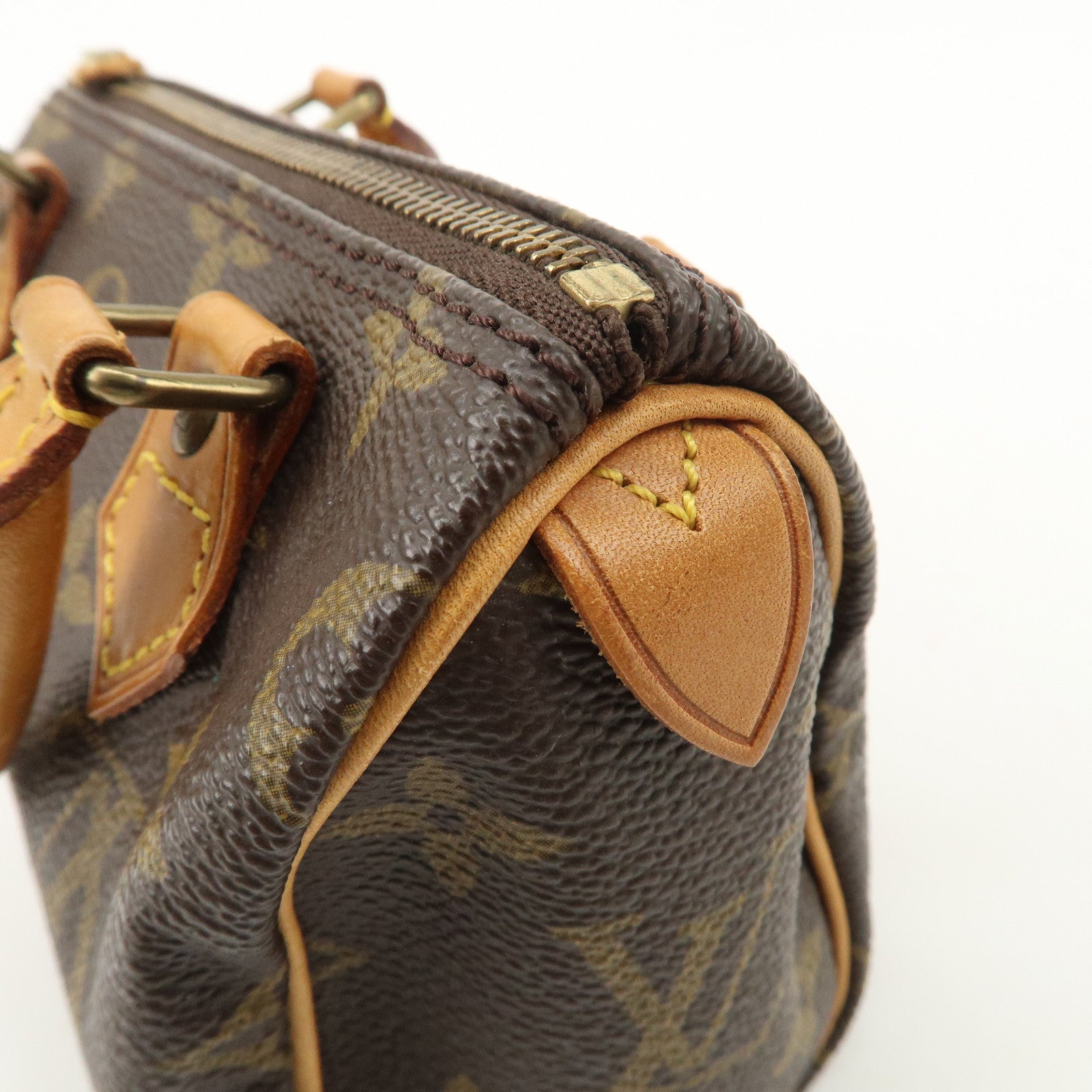 Louis Vuitton Monogram Canvas Mini Speedy Hand Bag Brown M41534