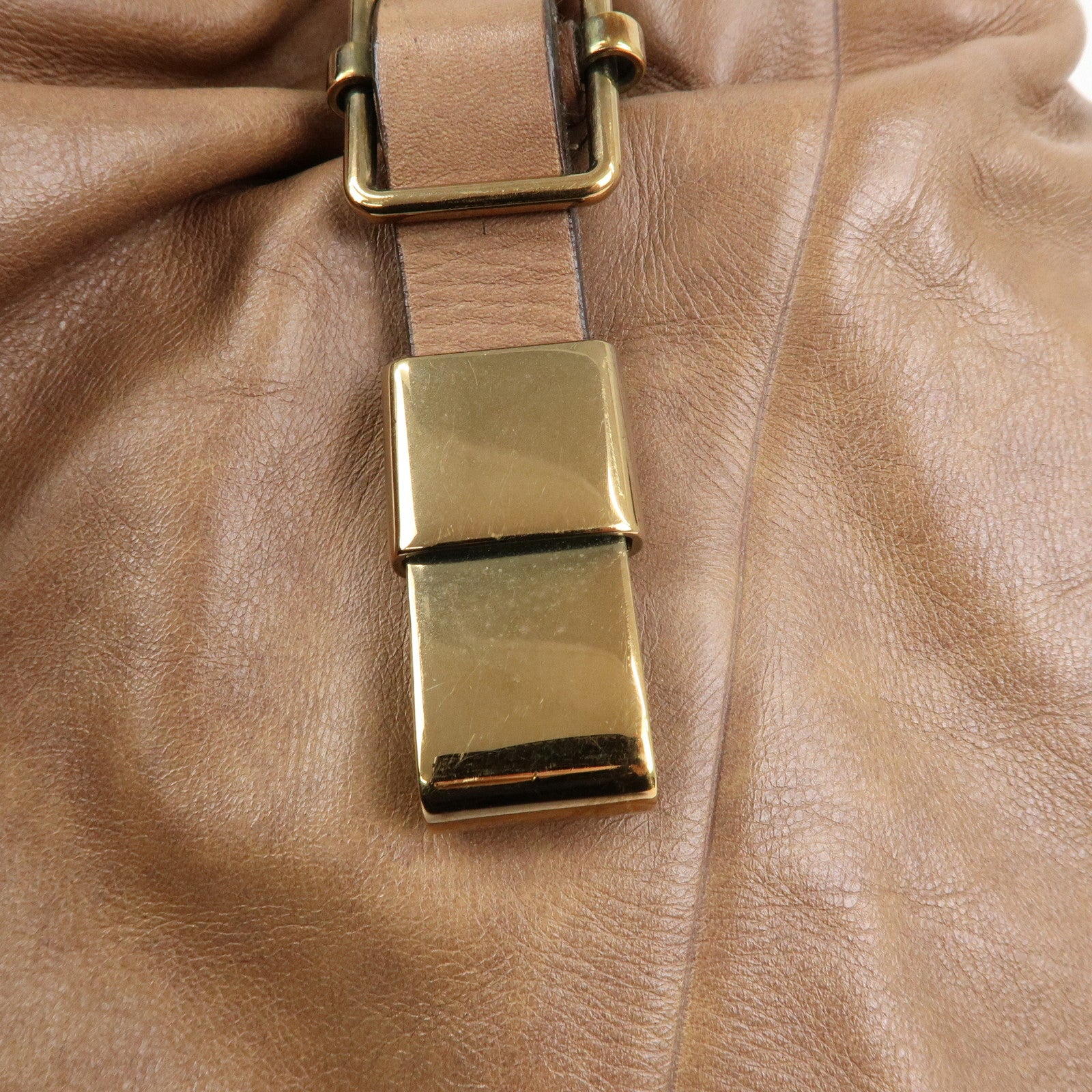 Chloe Victoria Leather Tote Bag Hand Bag Shoulder Bag Brown