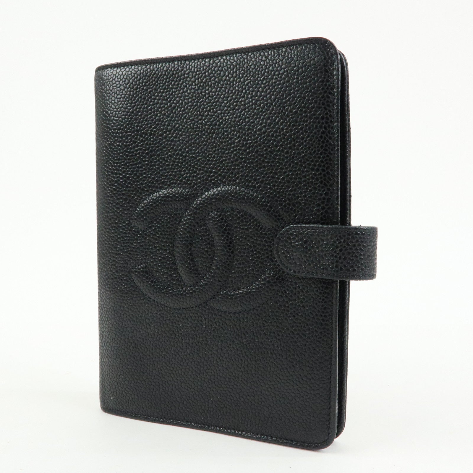 CHANEL COCO Mark Caviarskin Agenda Cover Planner Cover Black