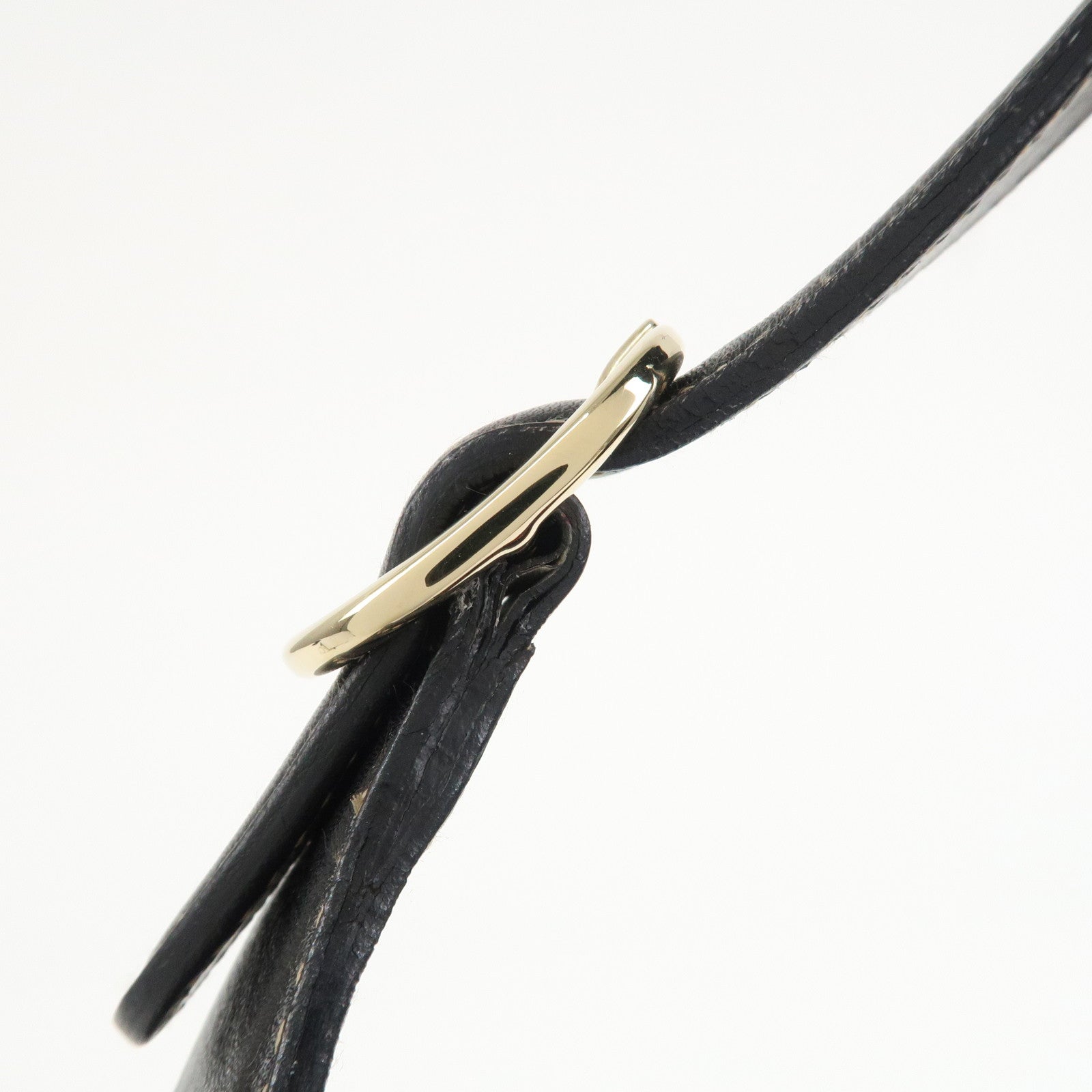 GUCCI Canvas Leather Shoulder Bag Flower Print Black 153029