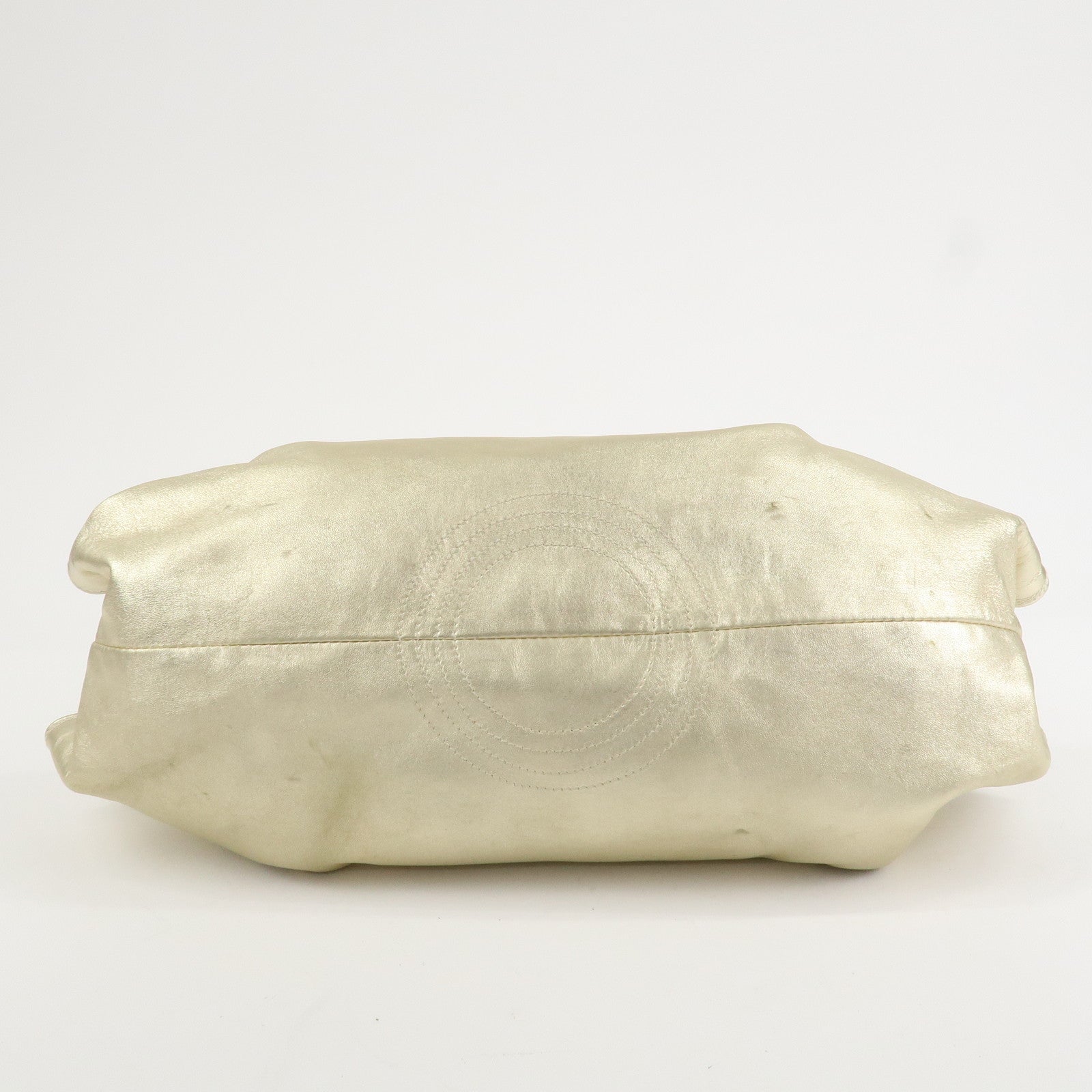 LOEWE Anagram Leather Nappa Aire Hand Bag Tote Bag Gold