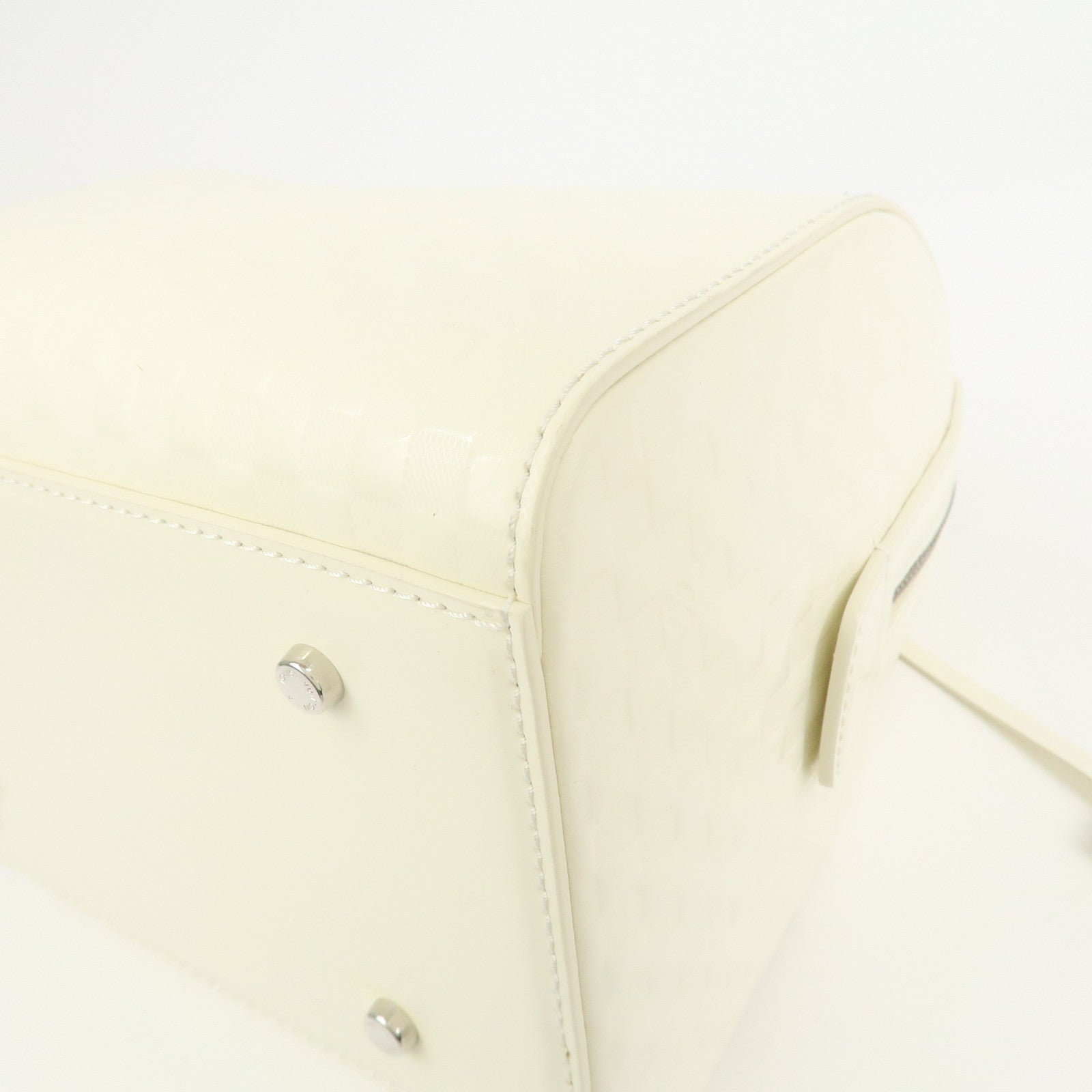 Louis Vuitton Damier Facette Speedy Cube PM Hand Bag Cream M48903