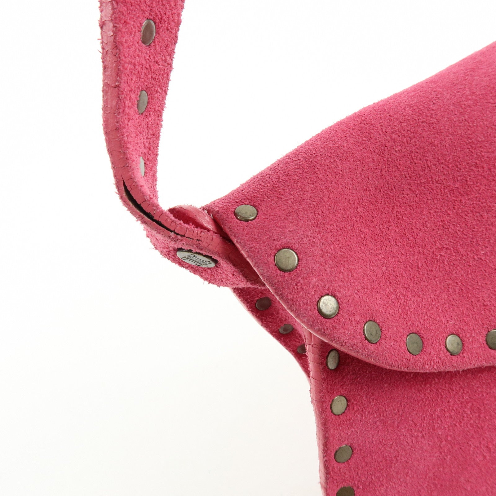 CELINE Suede Paul Bot Bag Shoulder Bag Hand Bag Pink