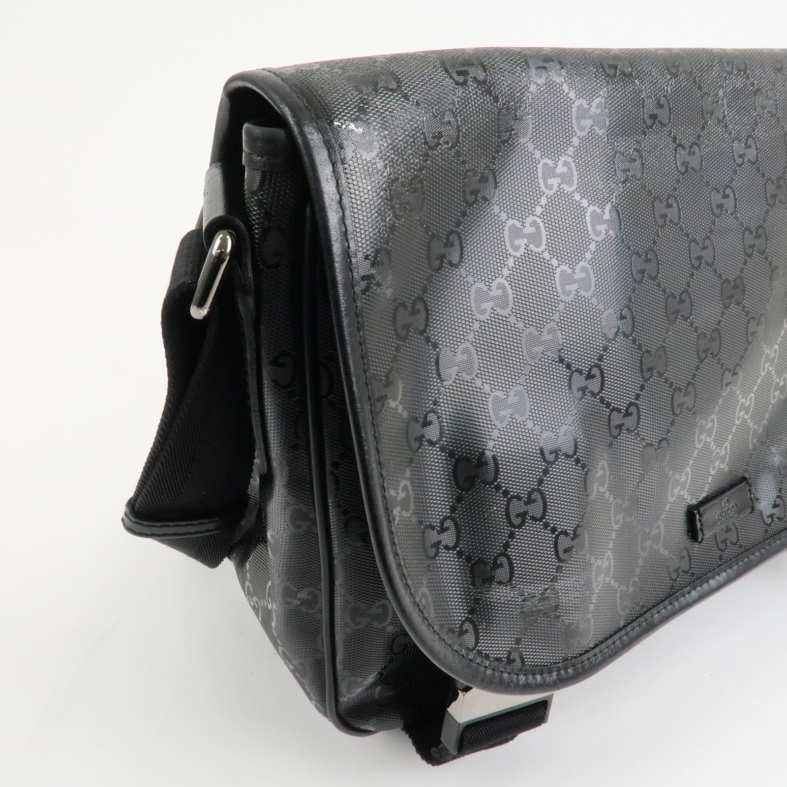 GUCCI GG Implement Canvas Shoulder Bag Crossbody Bag Black 201732