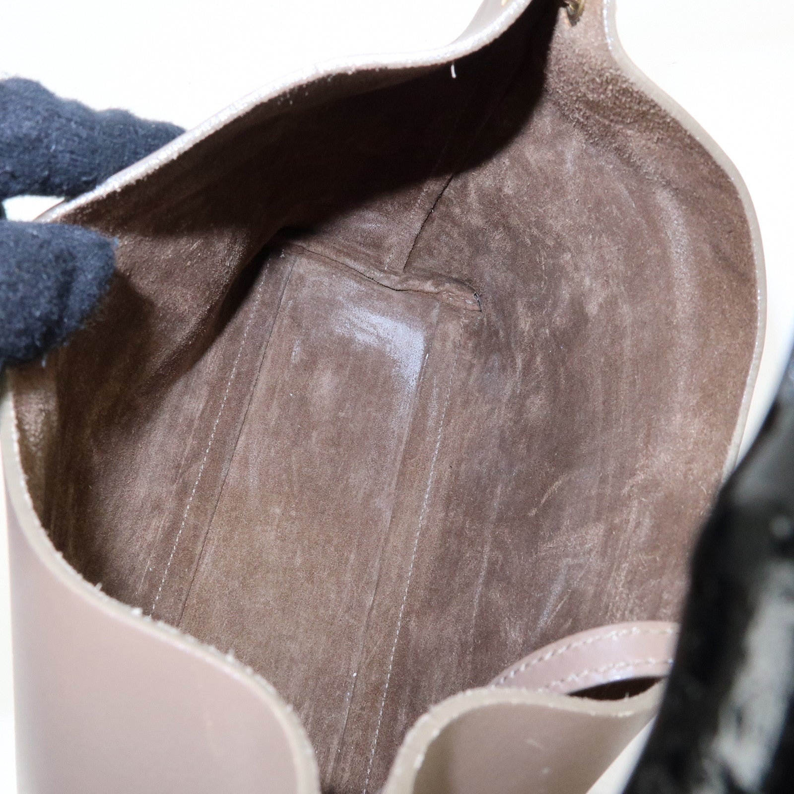 GUCCI Bamboo Leather Shoulder Bag Hand Bag Brown 001・2058・1883・0