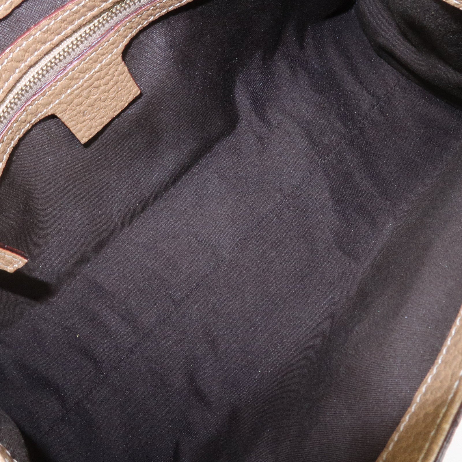 GUCCI Leather Shoulder Bag Hand Bag Brown 130995