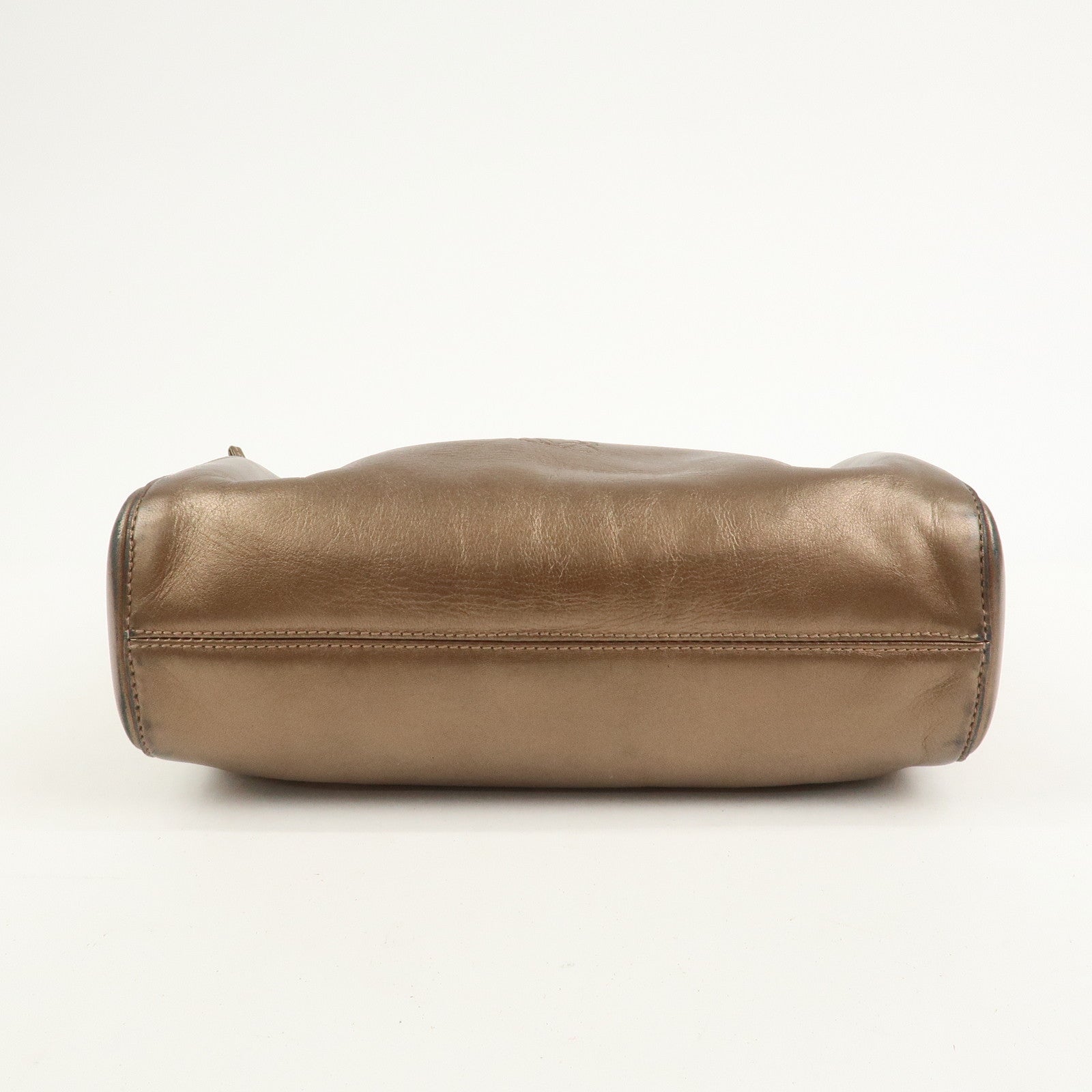 LOEWE Anagram Logo Leather Shoulder Bag Hand Bag Brown