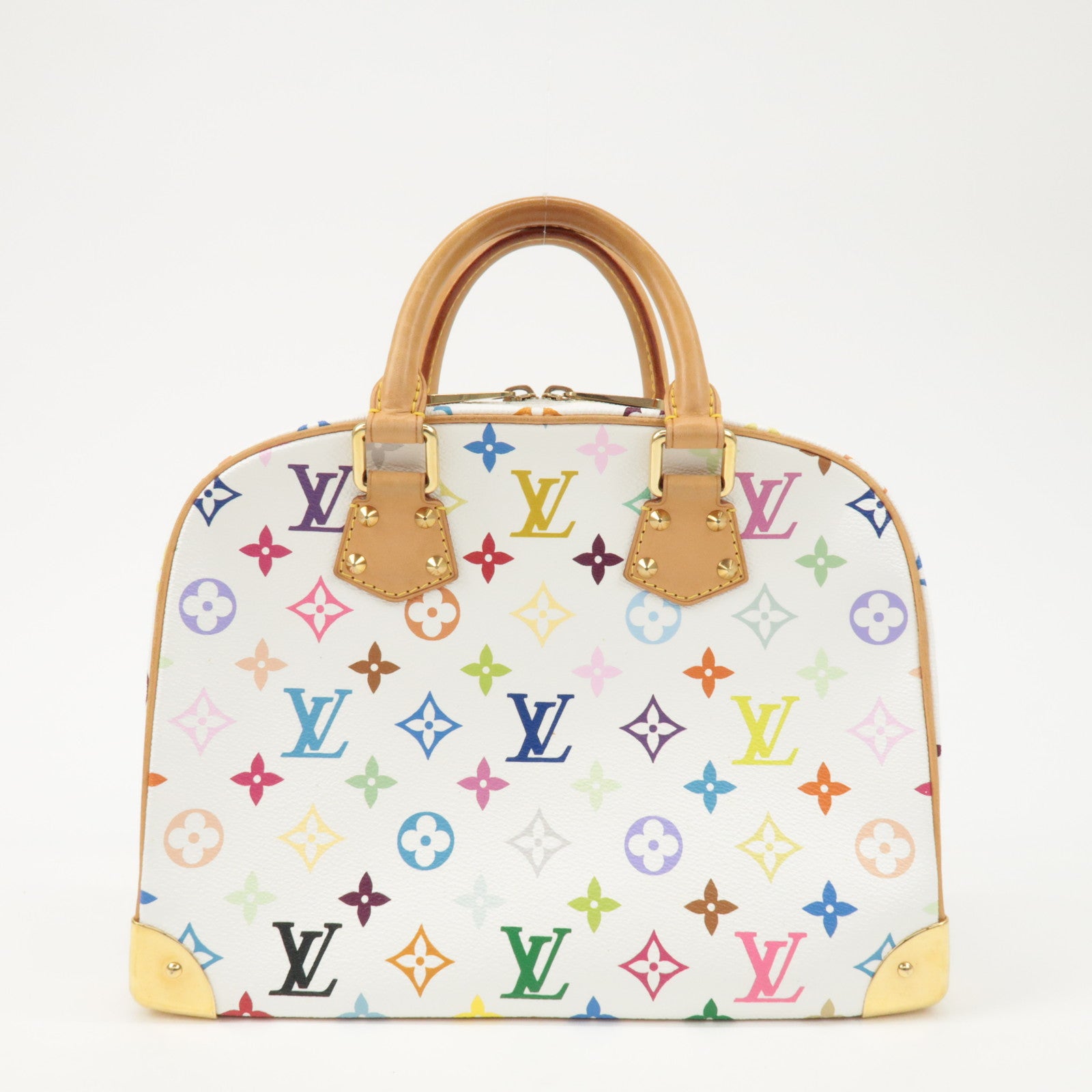 Louis Vuitton Monogram Multicolor Trouville Hand Bag Blanc M92663 Used