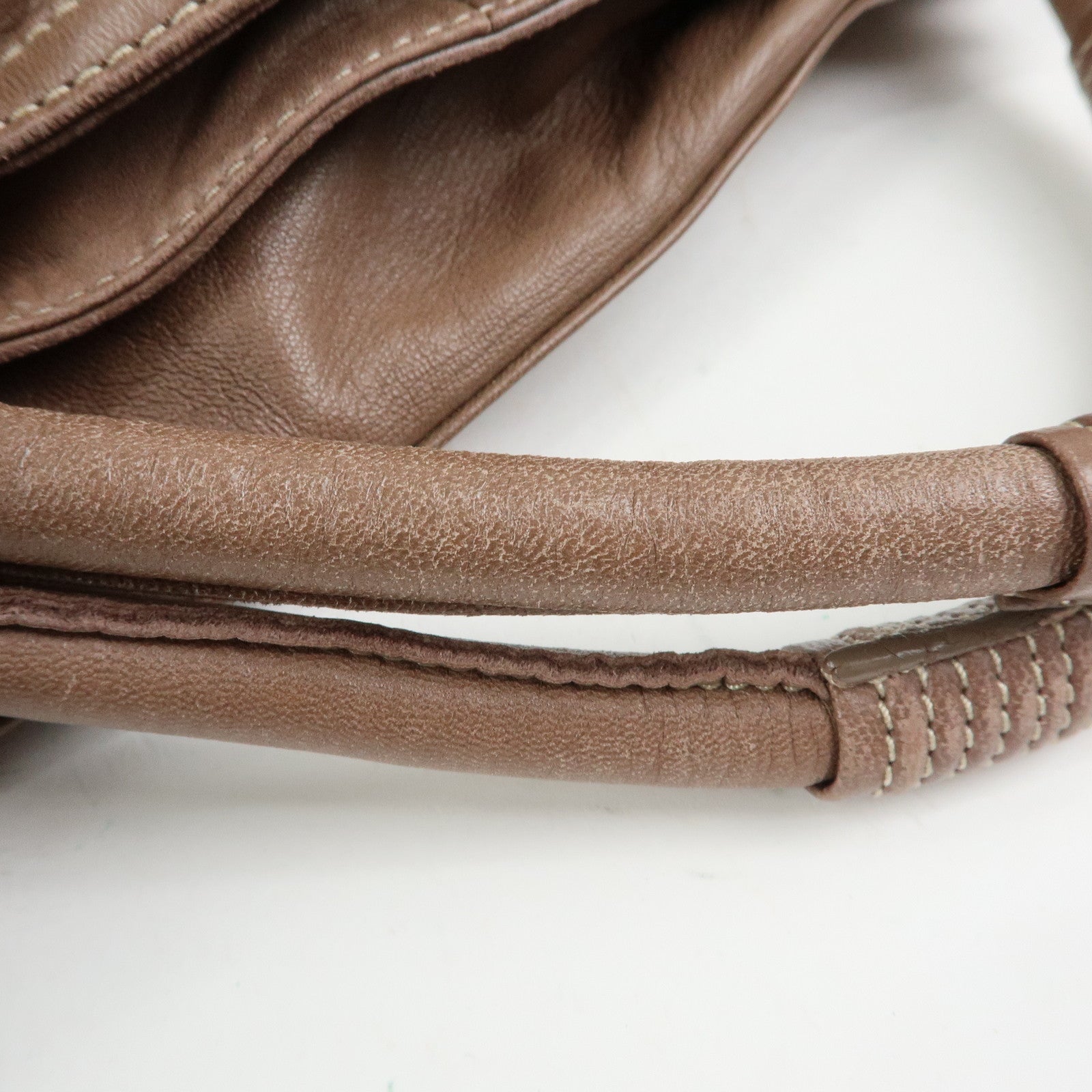 LOEWE Anagram Nappa Aire Leather Hand Bag Tote Bag Brown