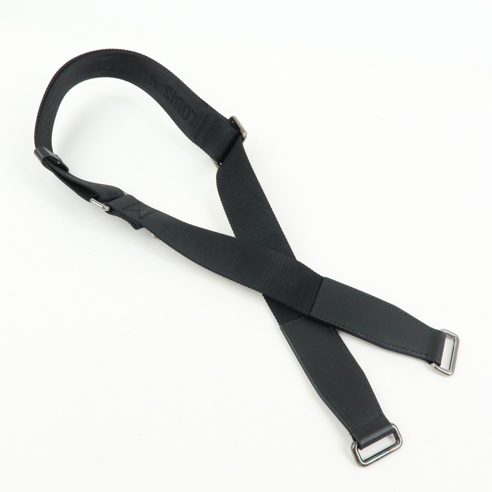 Louis Vuitton Canvas Leather Adjustable Shoulder Strap Black