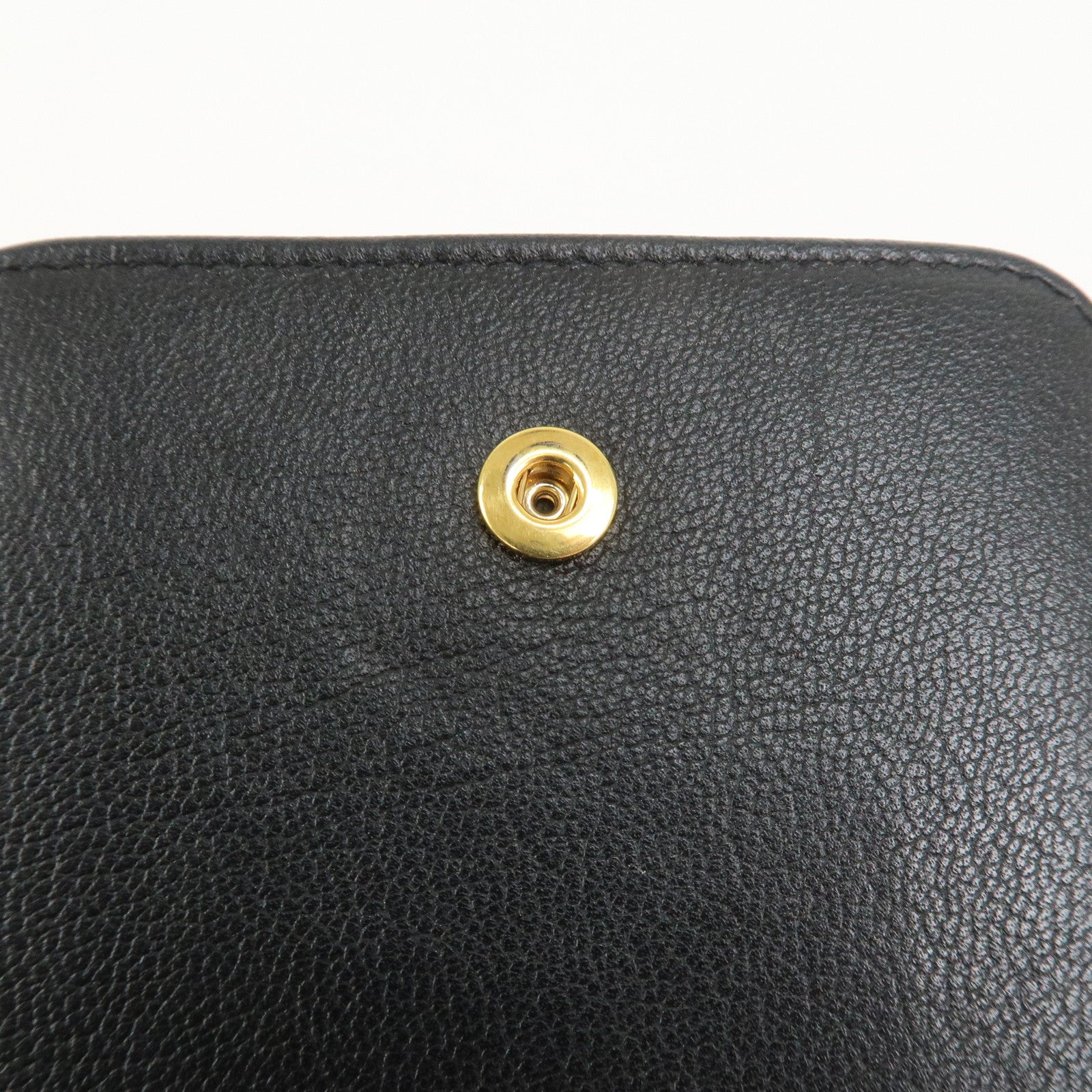 SAINT LAURENT PARIS Coin Case Coin Wallet Leather Black Logo 352906