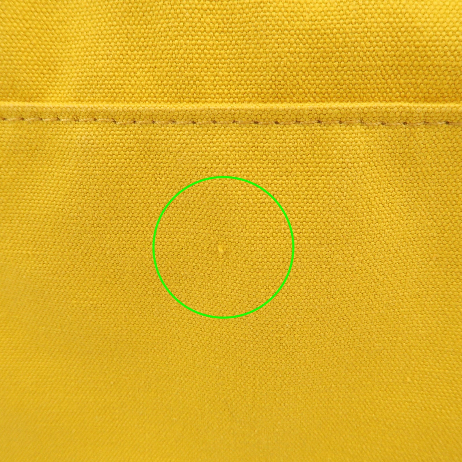 HERMES Bolide Pouch GM Canvas Leather Cosmetic Pouch Yellow