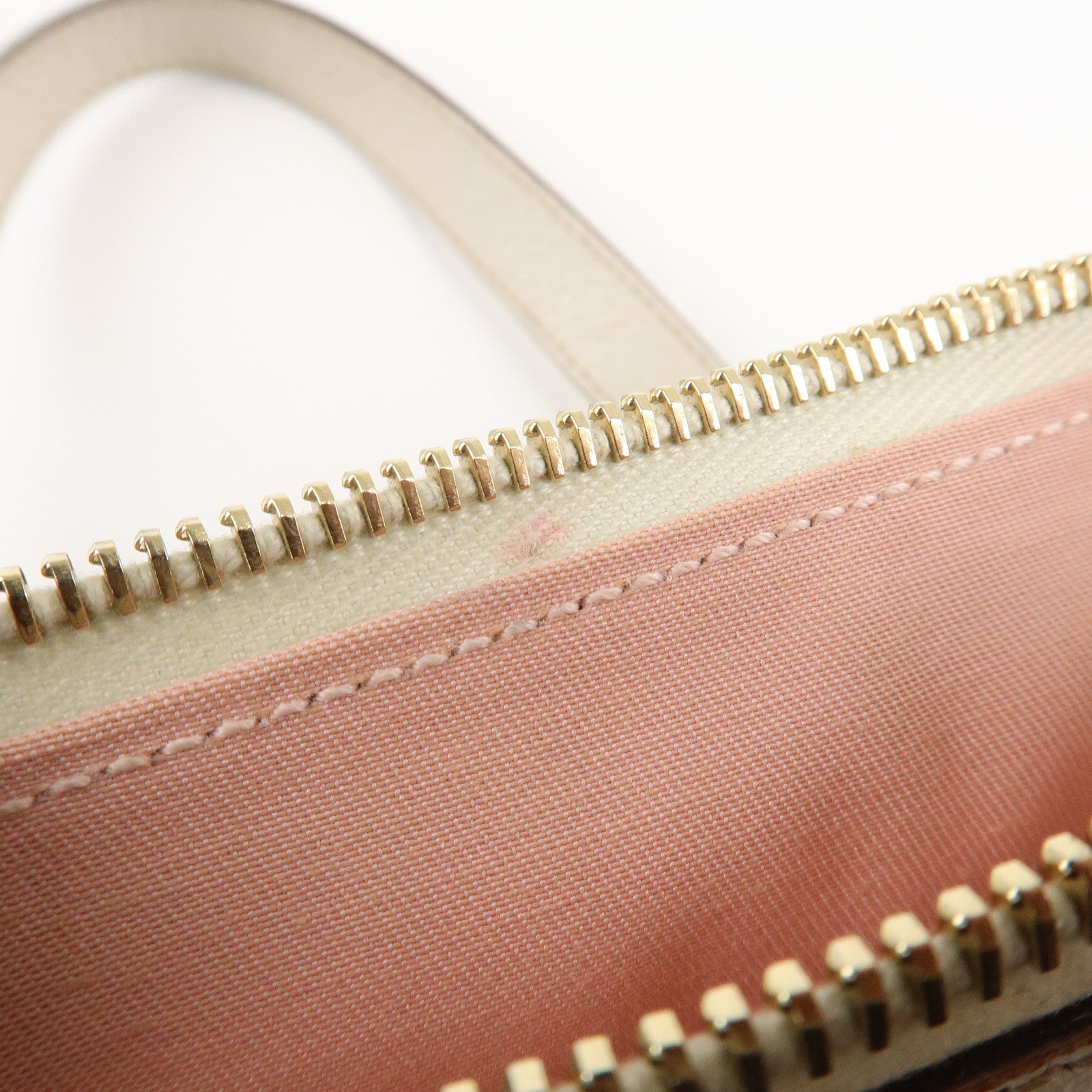 GUCCI Abbey GG Canvas Leather Mini Tote Bag Hand Bag Pink Used