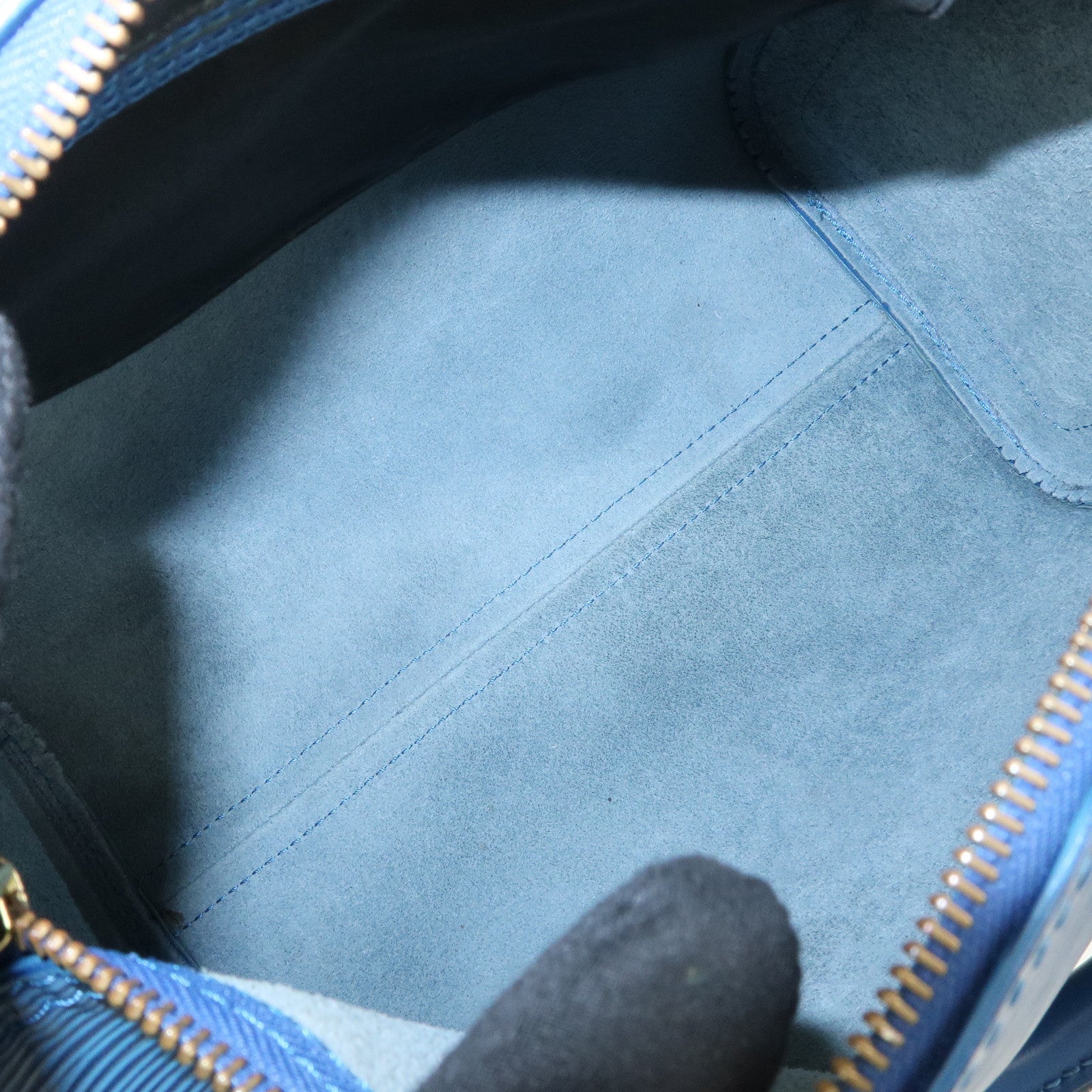 Louis Vuitton Epi Speedy 25 Hand Bag Boston Bag Toledo Blue M43015