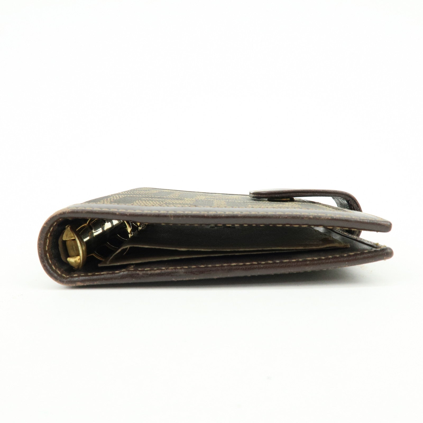 FENDI Zucca Canvas Leather Agenda Planner Cover Brown Black 30153