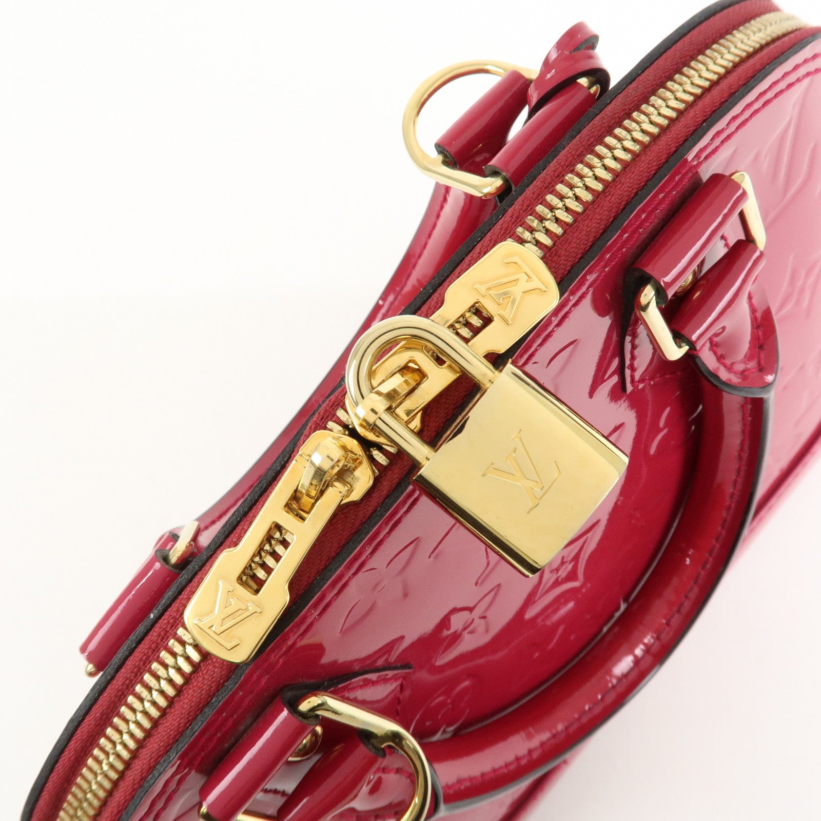 Louis Vuitton Monogram Vernis Alma BB 2Way Bag Rose Indien M91771