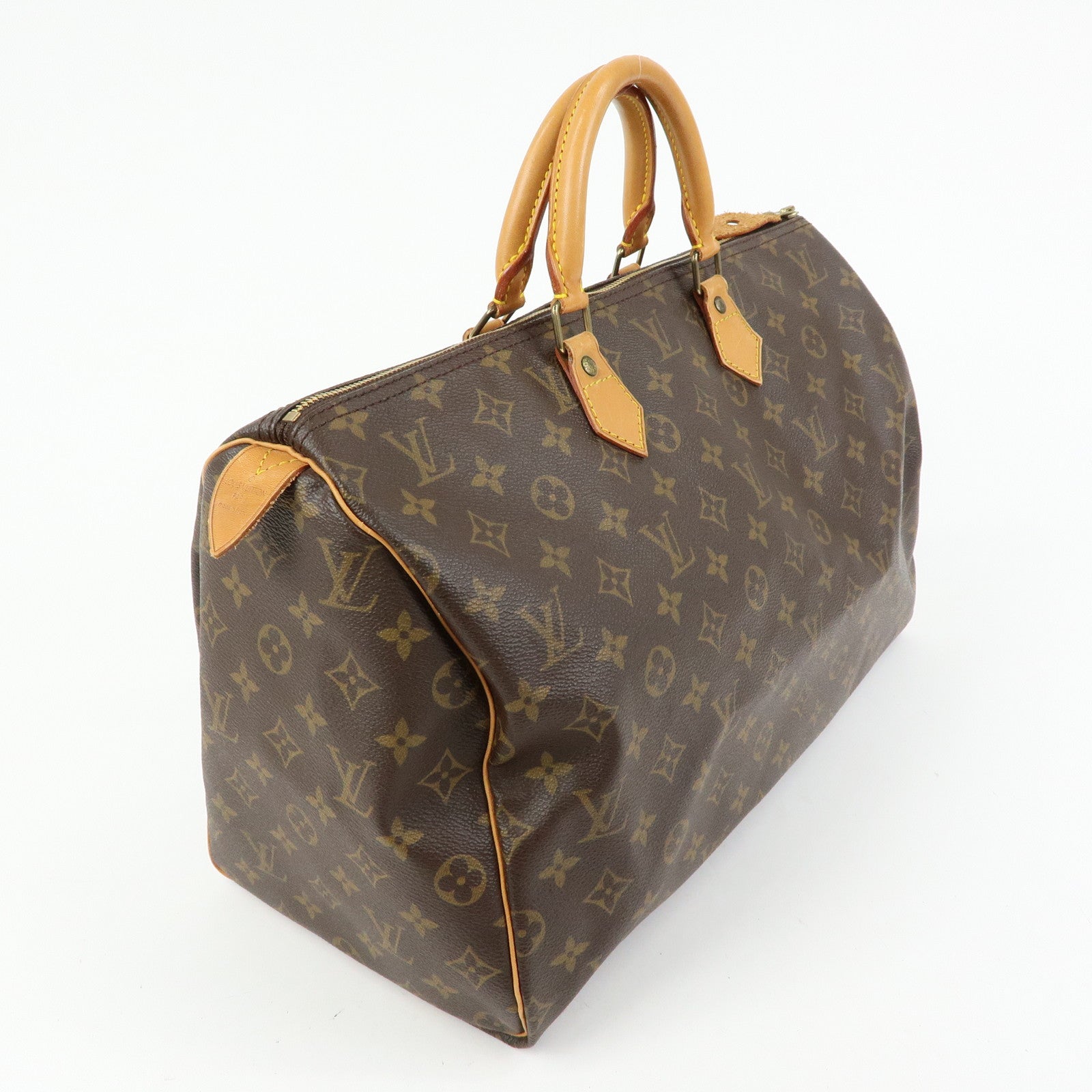 Louis Vuitton Monogram Speedy 40 Hand Bag Boston Bag Brown M41522