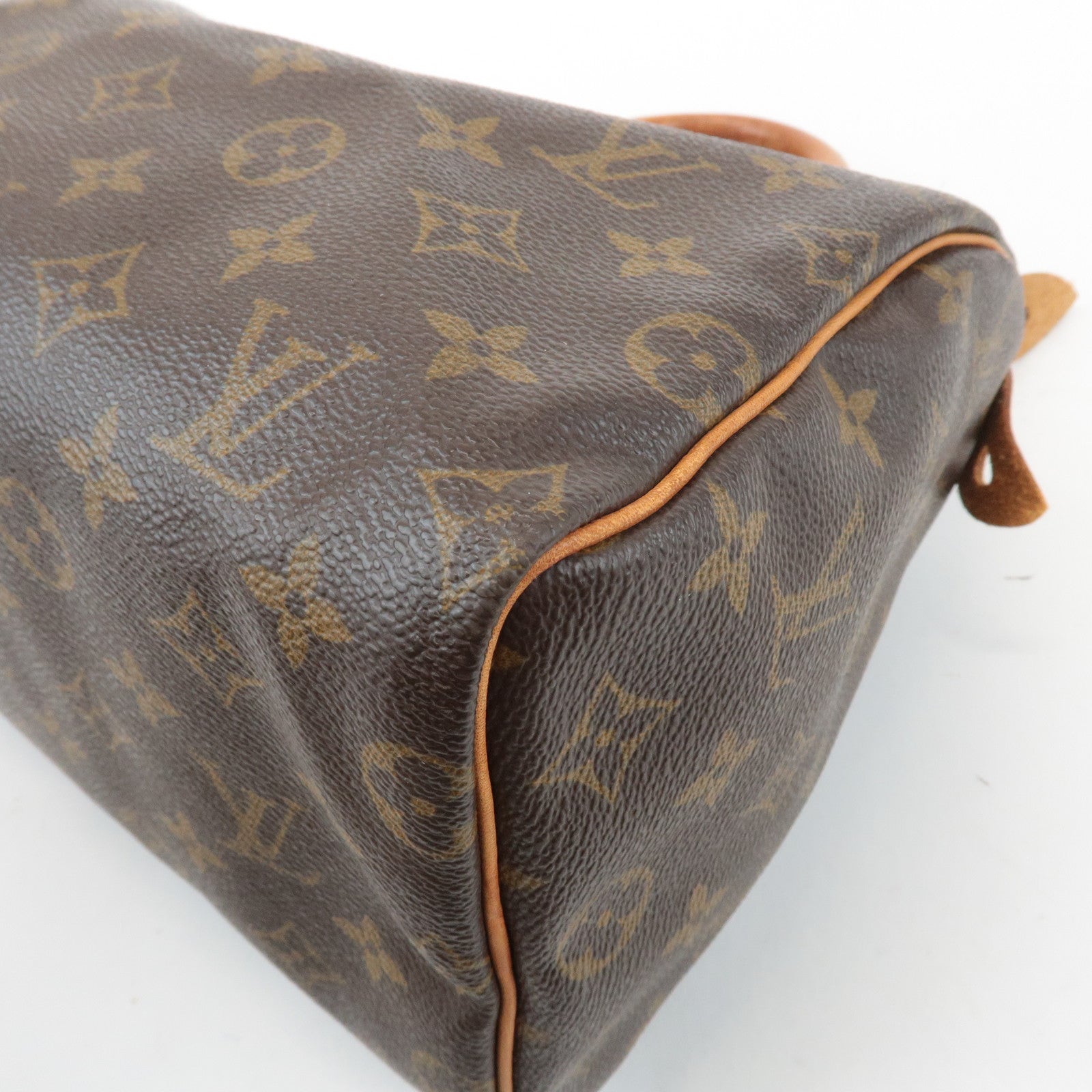 Louis Vuitton Monogram Speedy 25 Hand Bag Boston Bag Brown M41528 Used