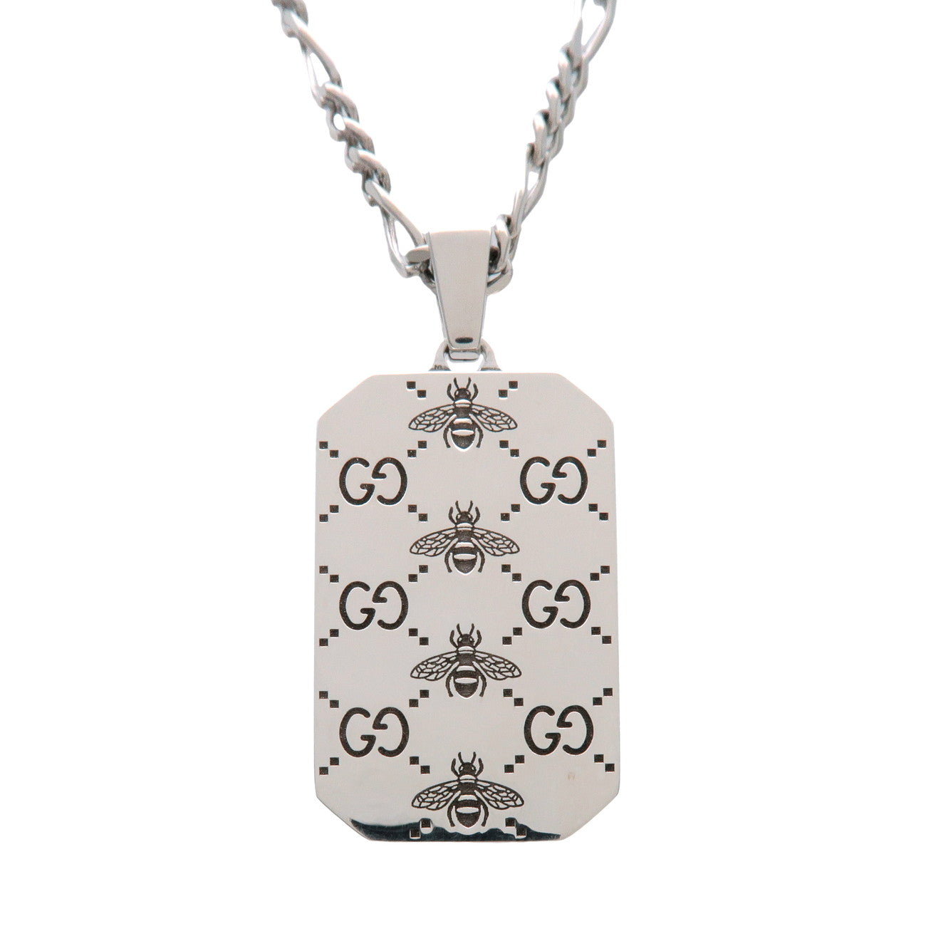 GUCCI GG & Bee Necklace SV925 Silver