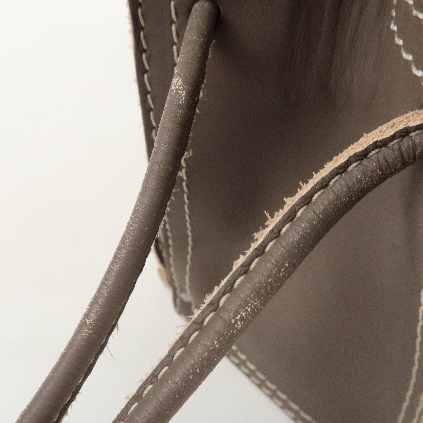 LOEWE Anagram Leather Shopper Tote Bag Shoulder Bag Brown