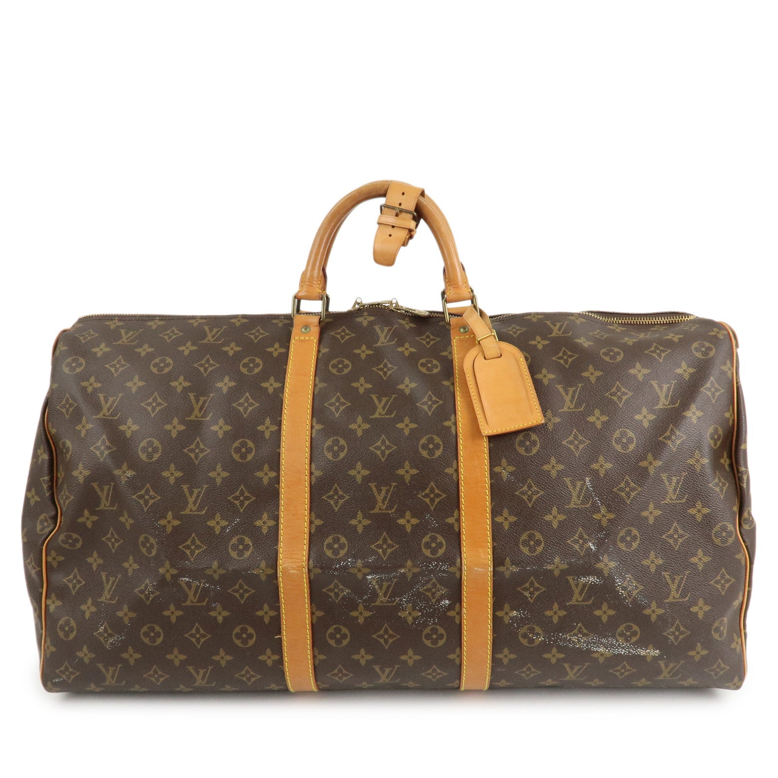 Louis Vuitton Monogram Keep All 60 Boston Bag Brown M41422