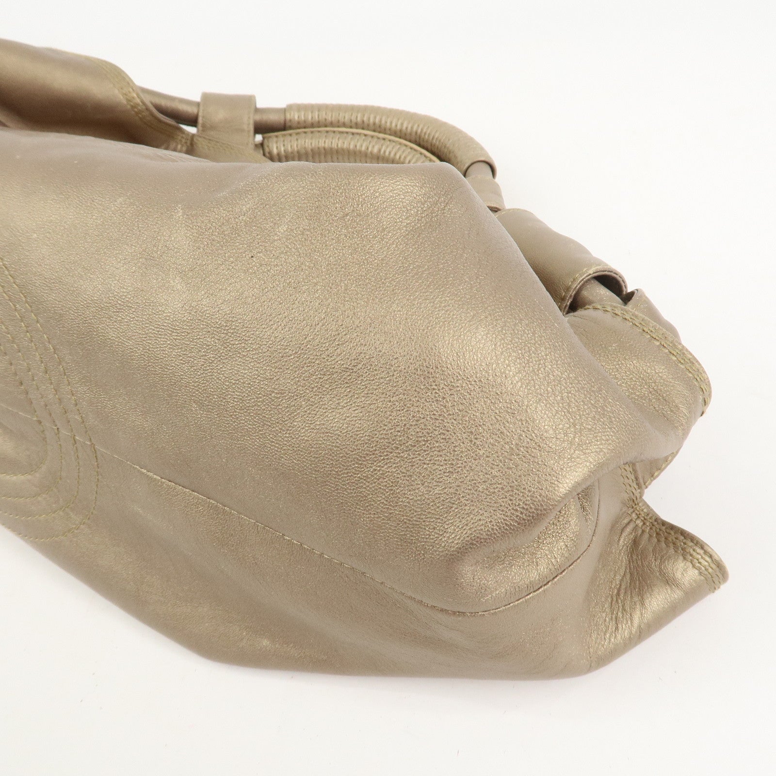LOEWE Anagram Logo Nappa Aire Nappa Leather Hand Bag Gold