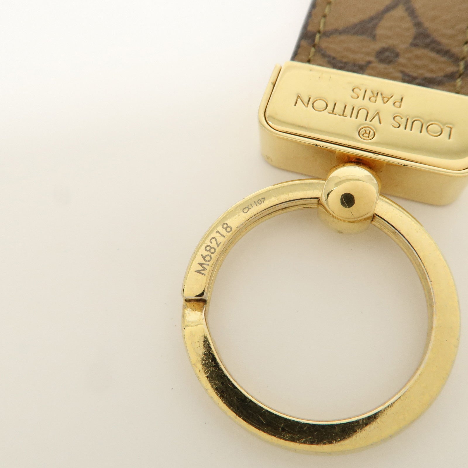 Louis Vuitton Monogram Reverse Porte Cles Dragonne Key Chain M68218