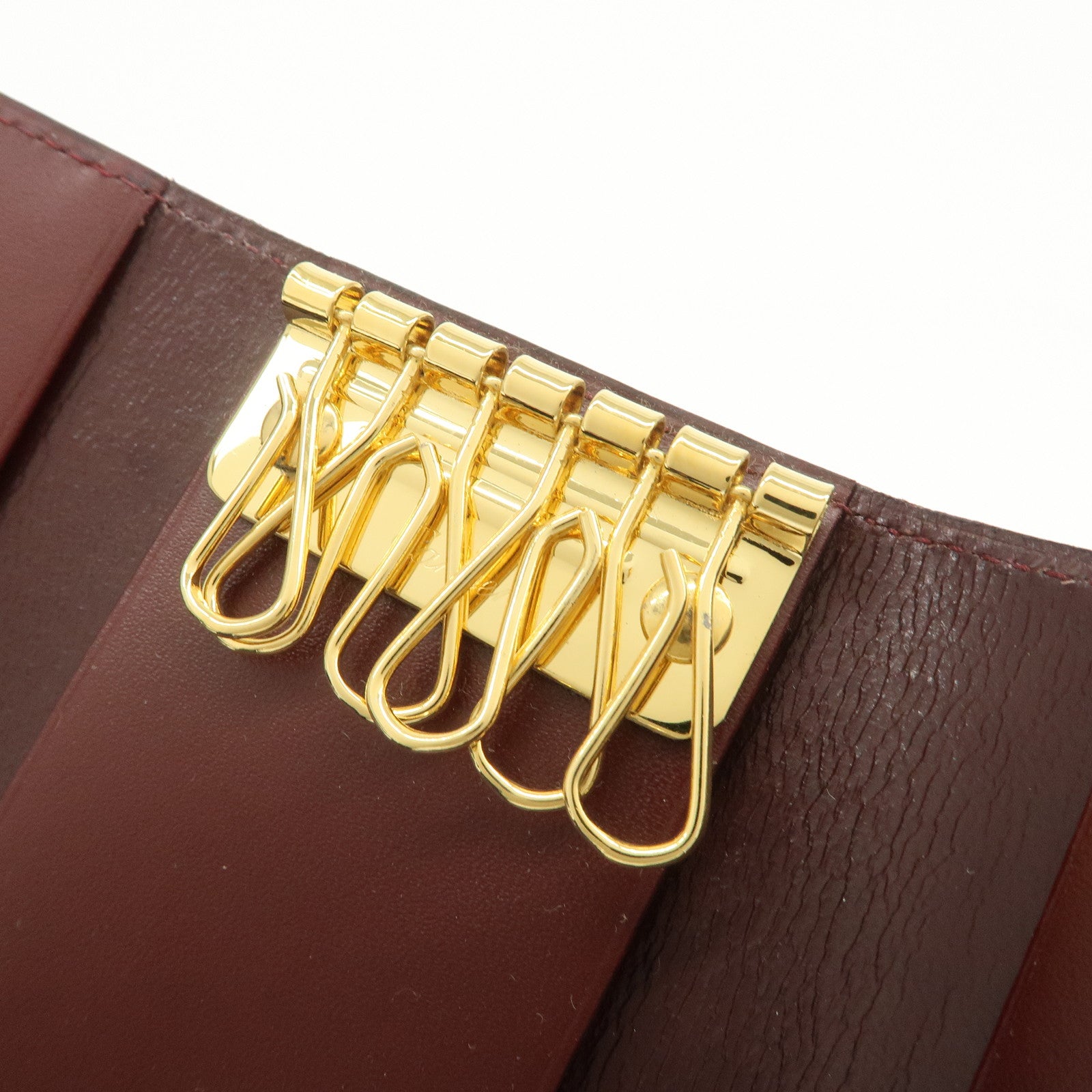 Cartier Must Line Calf Leather 6 Key Case Bordeaux