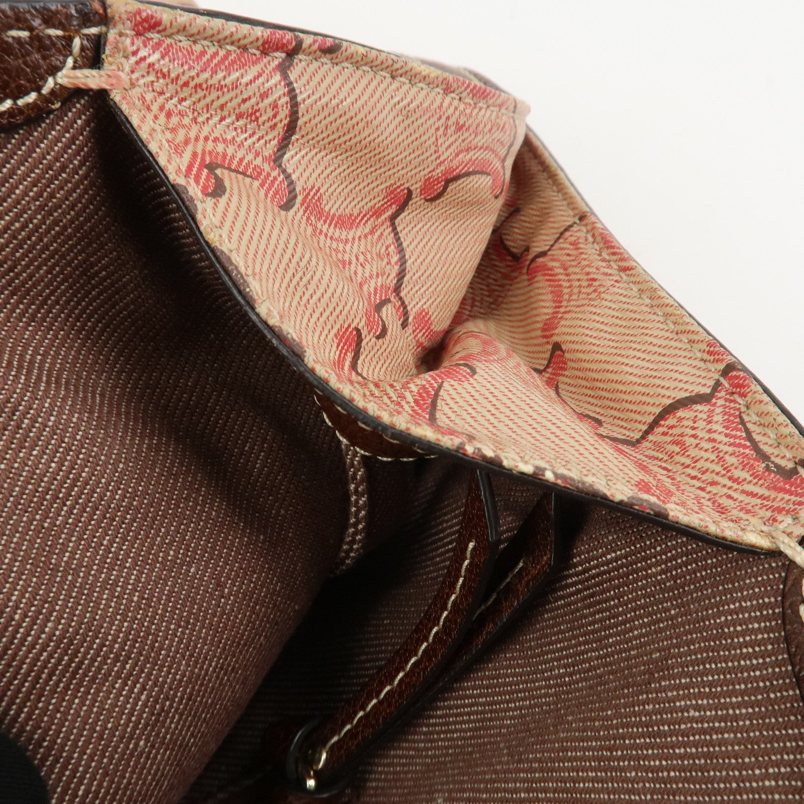 CELINE Bitter Sweet Macadam PVC Canvas Leather Hand Bag Pink