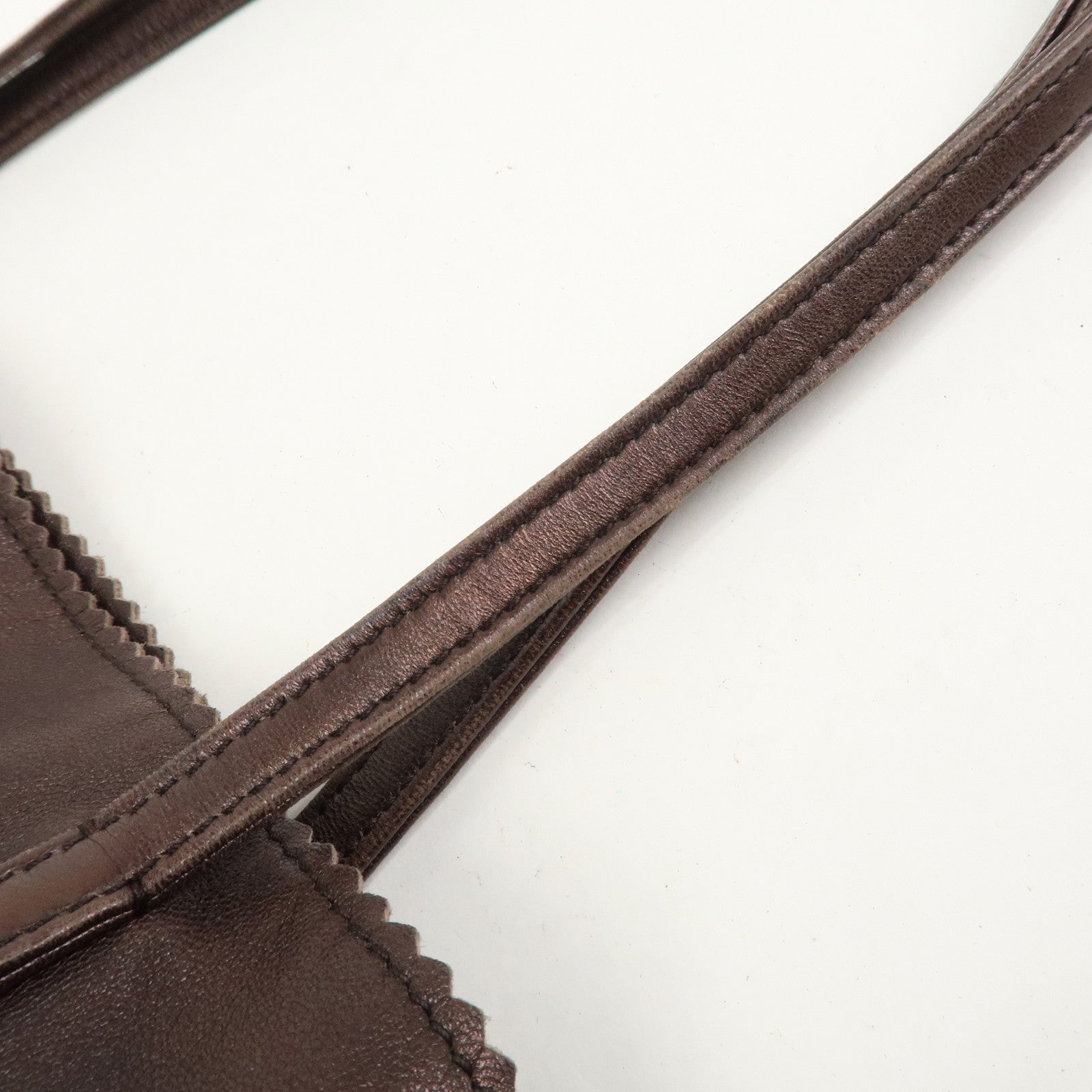 LOEWE Anagram Nappa Leather Aura Tote Bag Shoulder Bag Brown