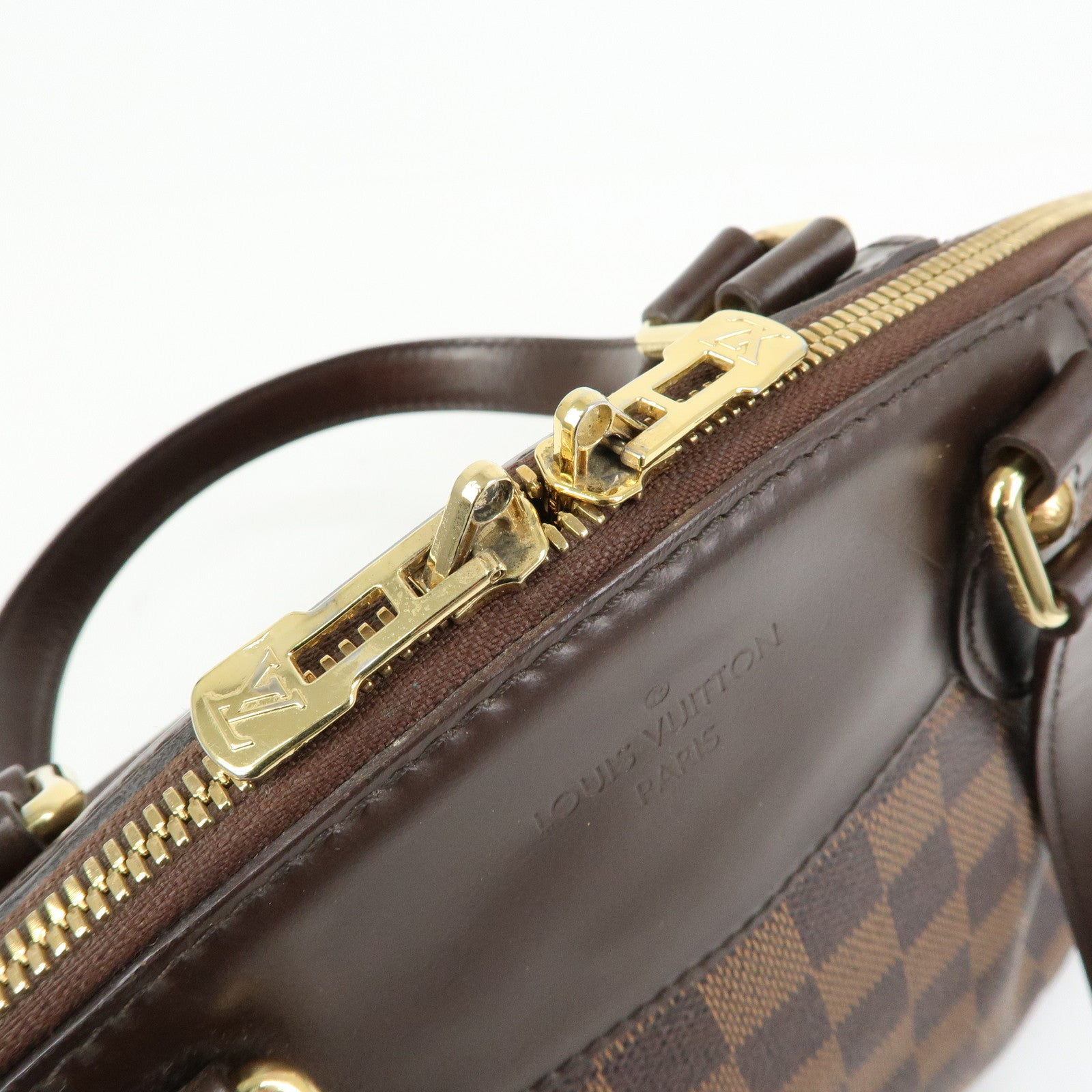 Louis Vuitton Damier Ebene Verona PM Hand Bag Brown N41117