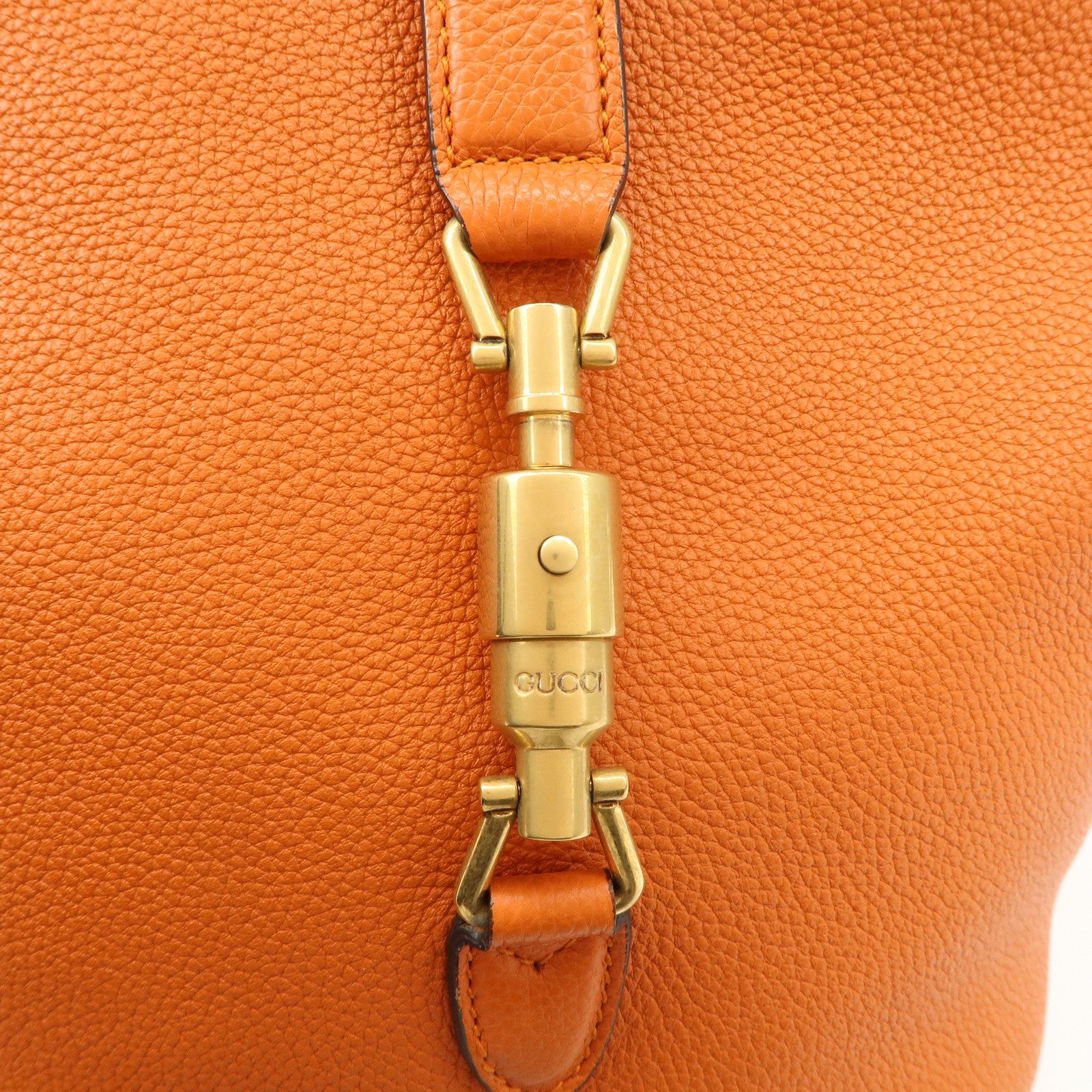 GUCCI New Jackie Leather Shoulder Bag Crossbody Bag Orange 380579 Used