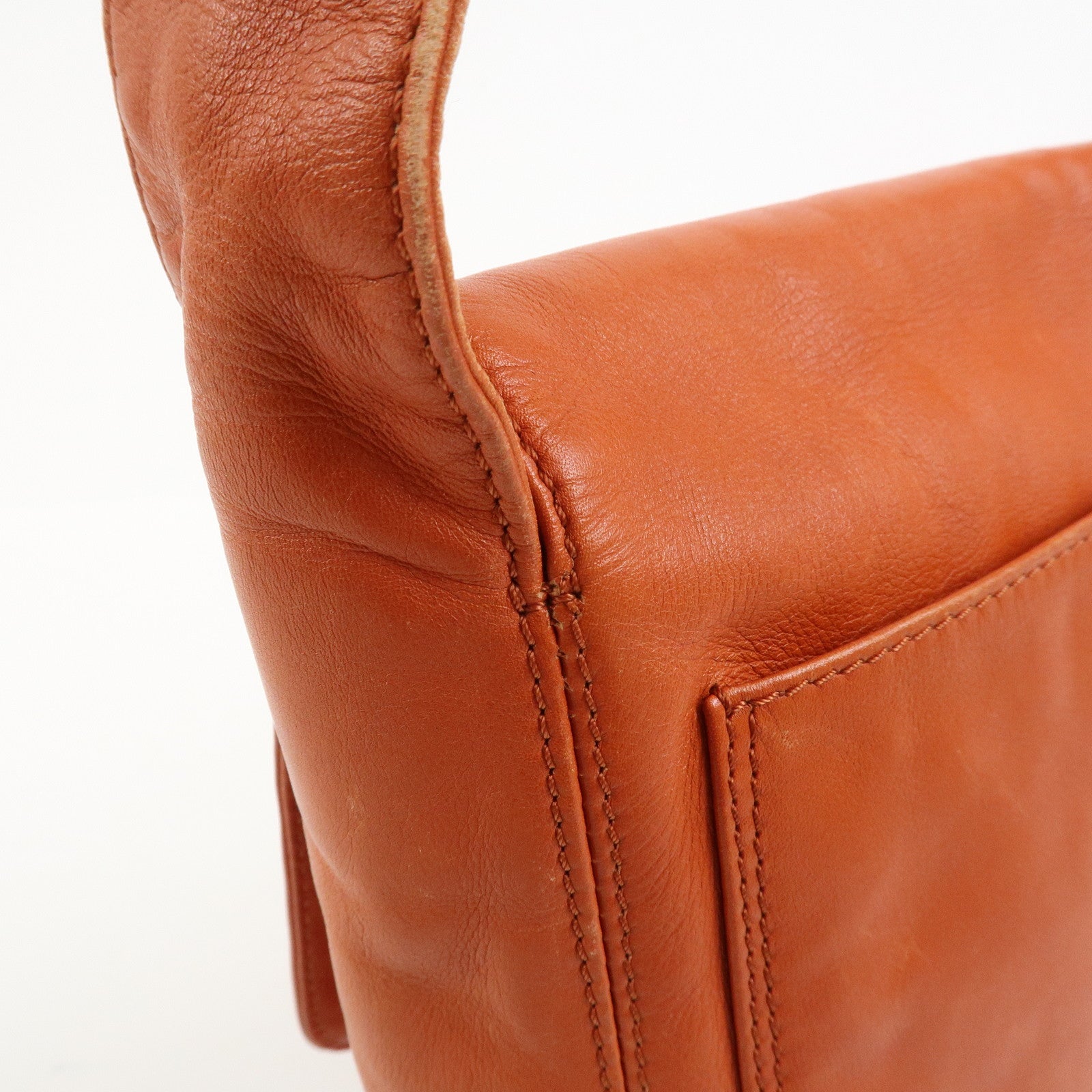 CHANEL COCO Mark Calf Leather Shoulder Bag Hand Bag Brown