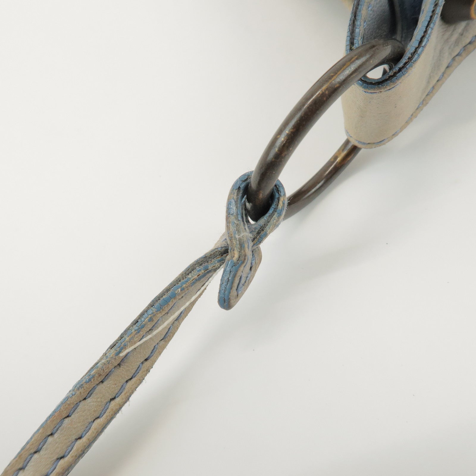 BALENCIAGA The Hip Leather Shoulder Crossbody Bag Light Blue 242803