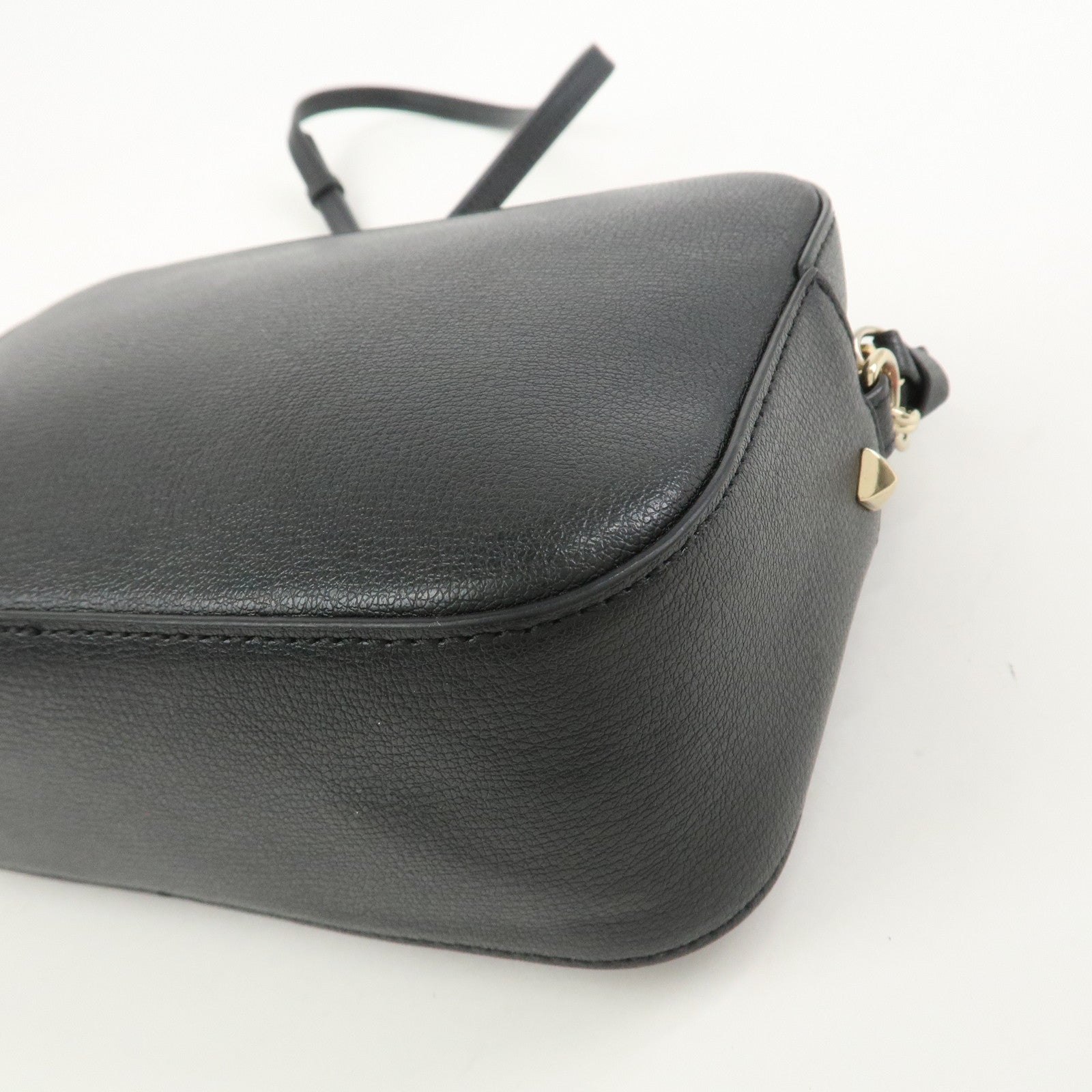 JIMMY CHOO Leather Shoulder Crossbody Bag KIMI Camera Bag Black