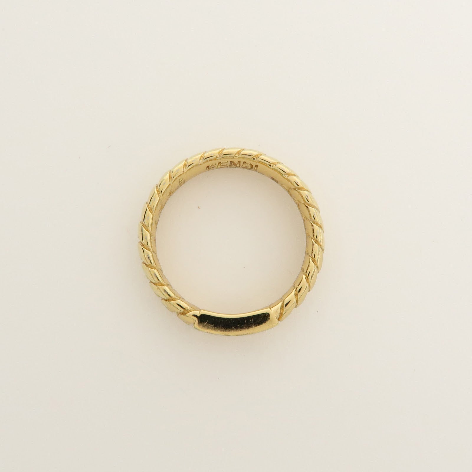 FENDI Baguette Ring Metal Ring Gold Size M US7 EU54 HK15