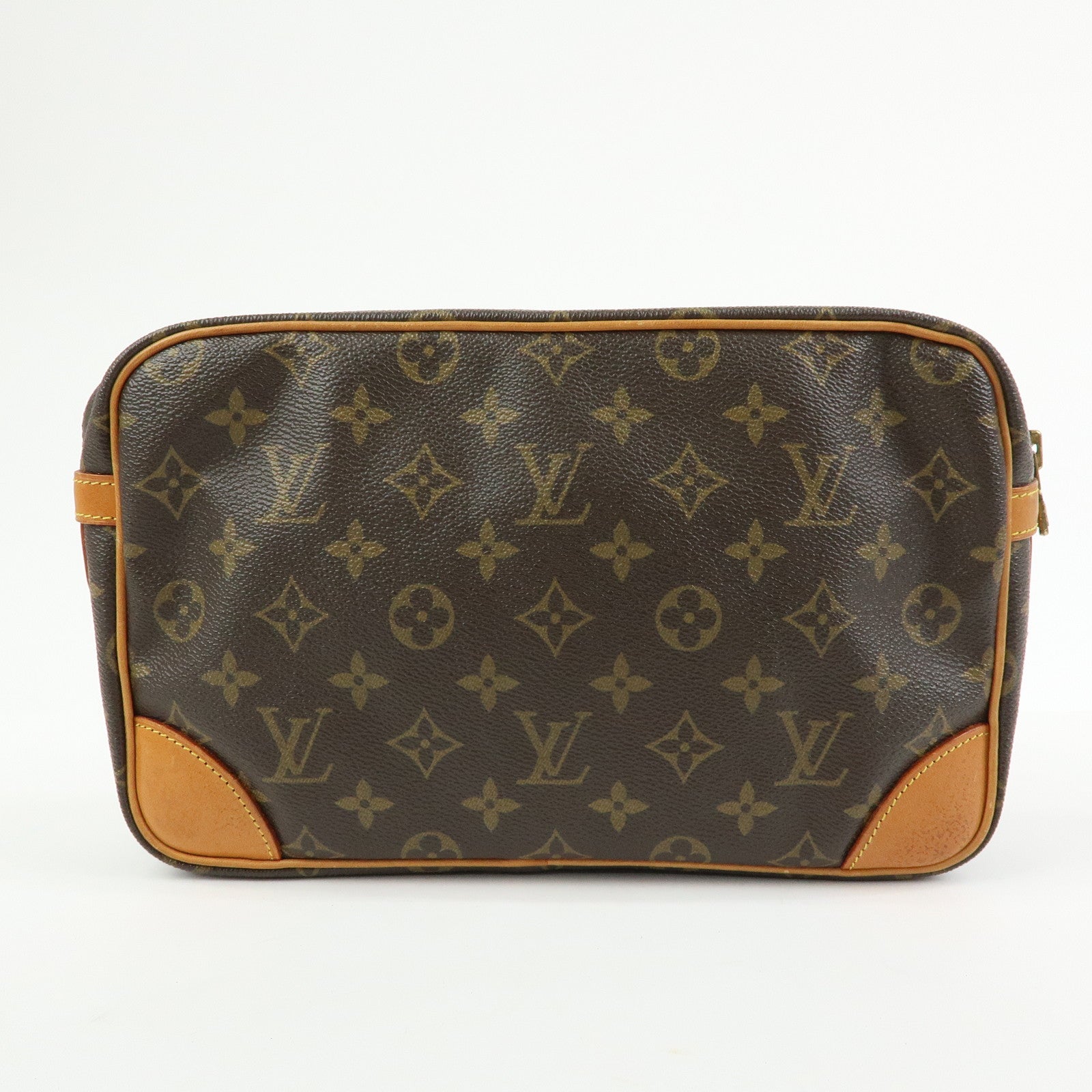 Louis Vuitton Monogram Compiegne 28 Pouch Clutch Bag Brown M51845