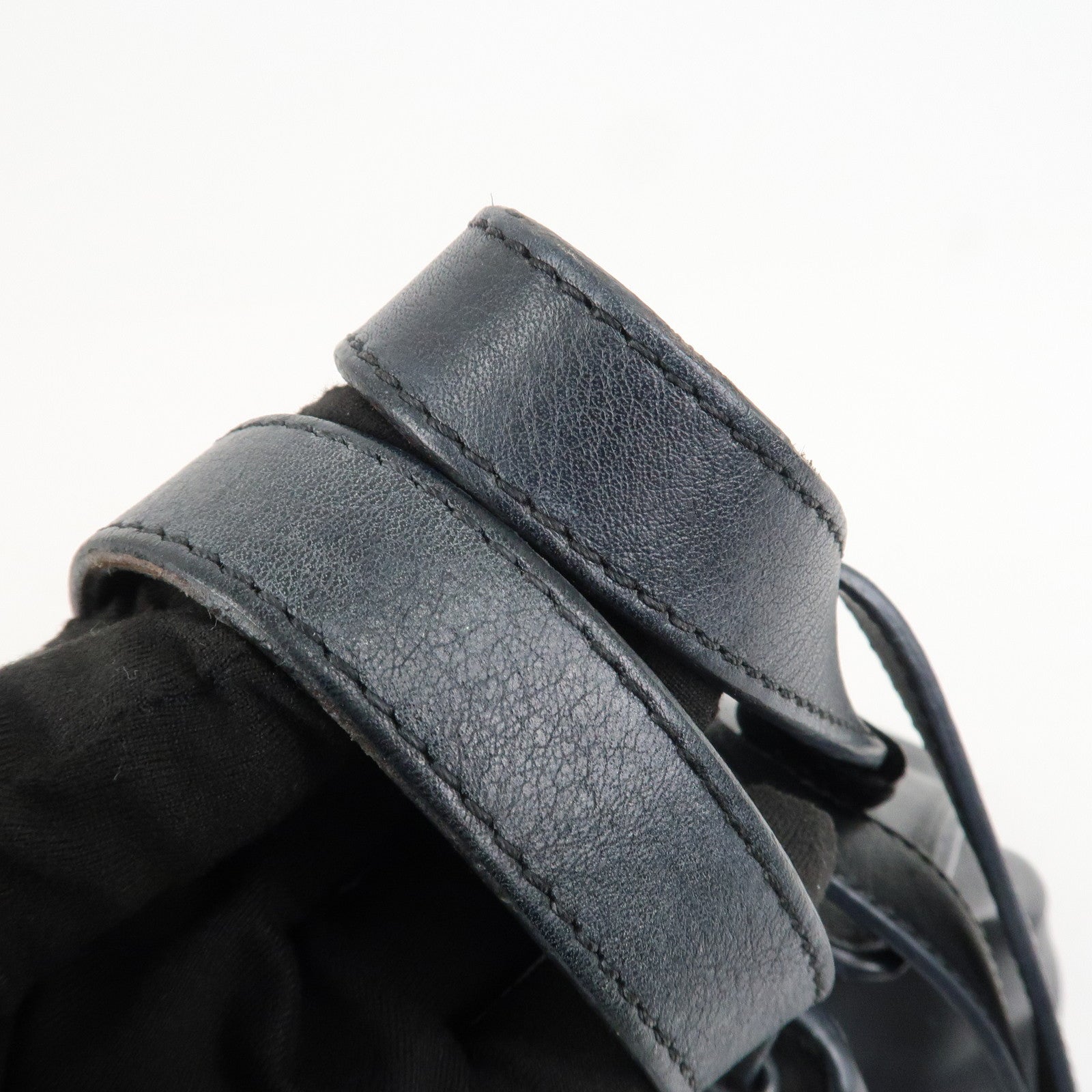 LOEWE Anagram Leather Hammock Small Shoulder Bag Black