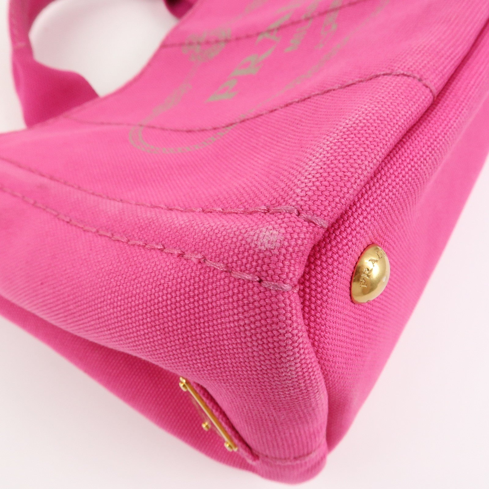 PRADA Canvas Canapa Mini 2Way Bag Hand Shoulder Bag Pink B2439G