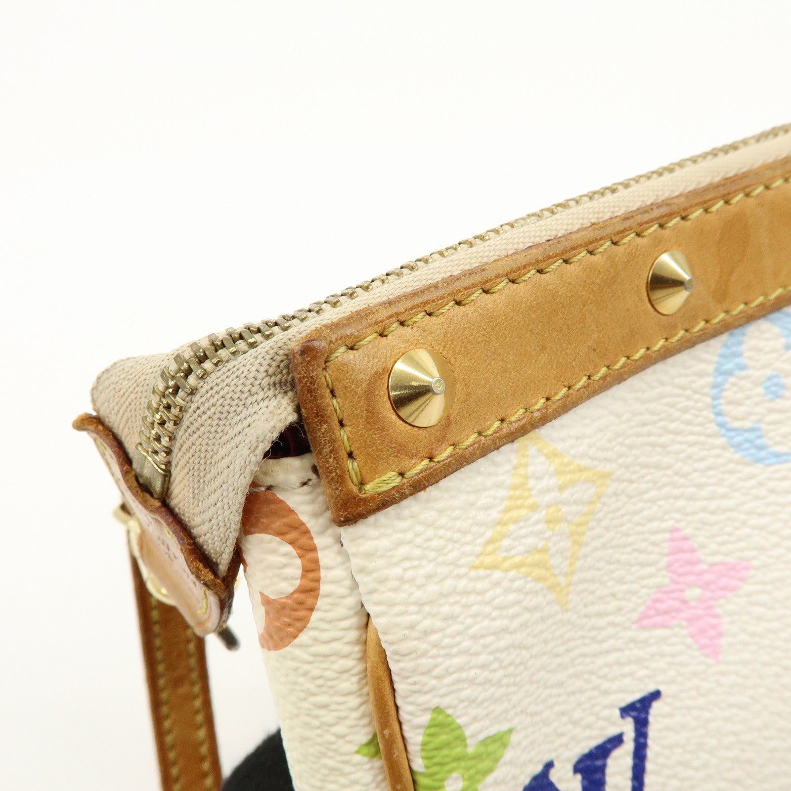 Louis Vuitton Monogram Multicolor Pochette Accessoires Blanc M92649