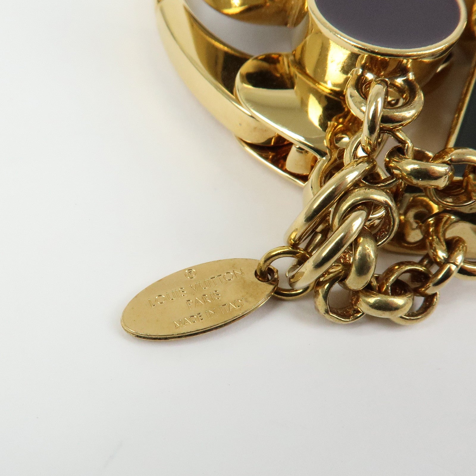 Louis Vuitton Fleur de Monogram Key Chain Bag Charm Gold M67119