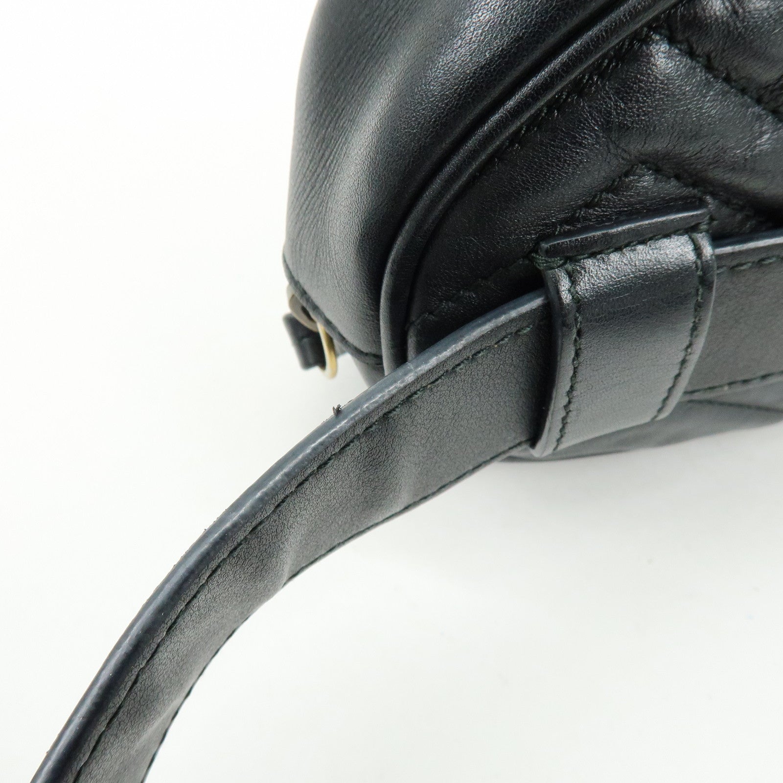 GUCCI GG Marmont Leather Waist Pouch Body Bag Black