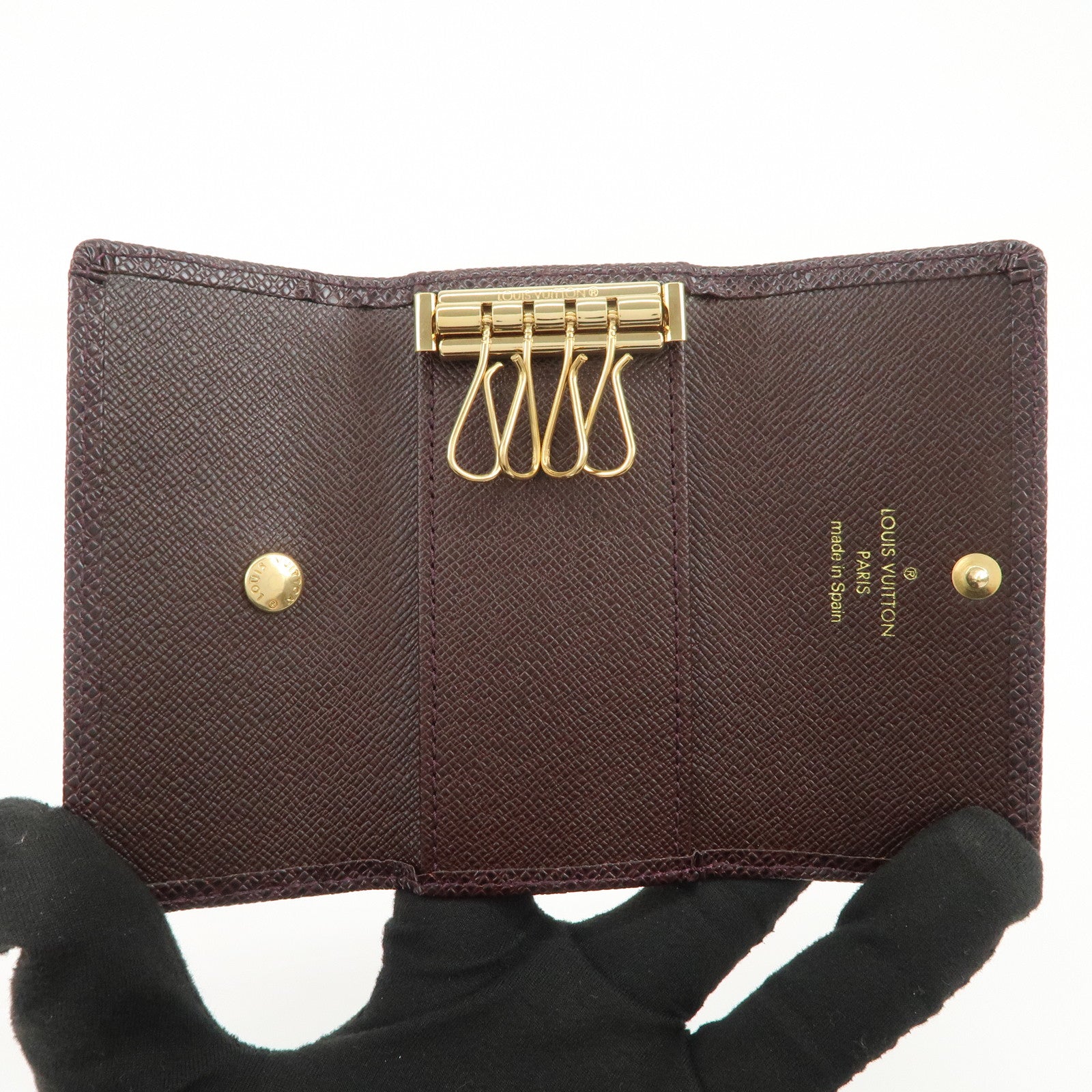 Louis Vuitton Taiga Multicles 4 Key Case Key Holder Grizzly M30528