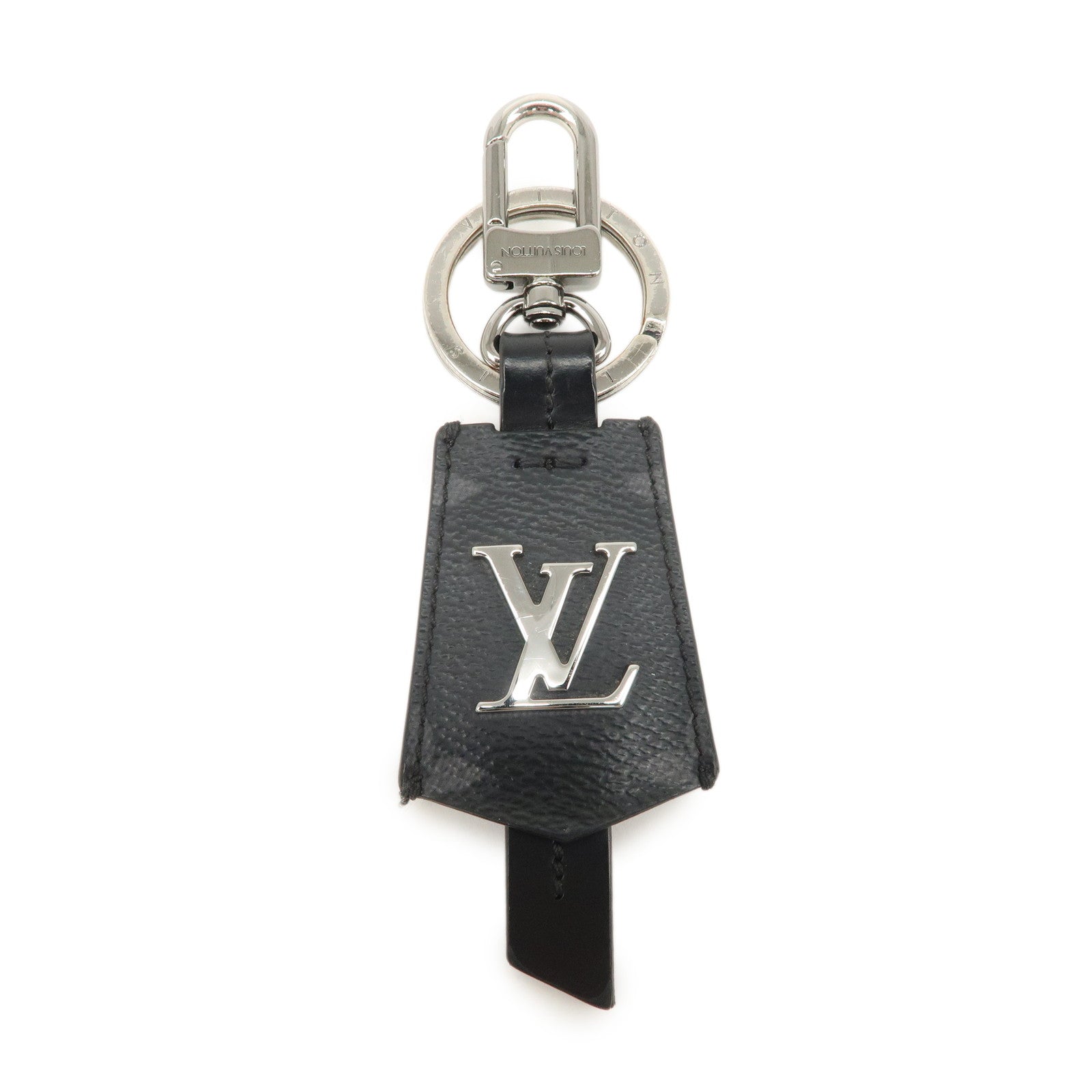 Louis Vuitton Eclips Monogram Porte Cles Key Charm Black M63620